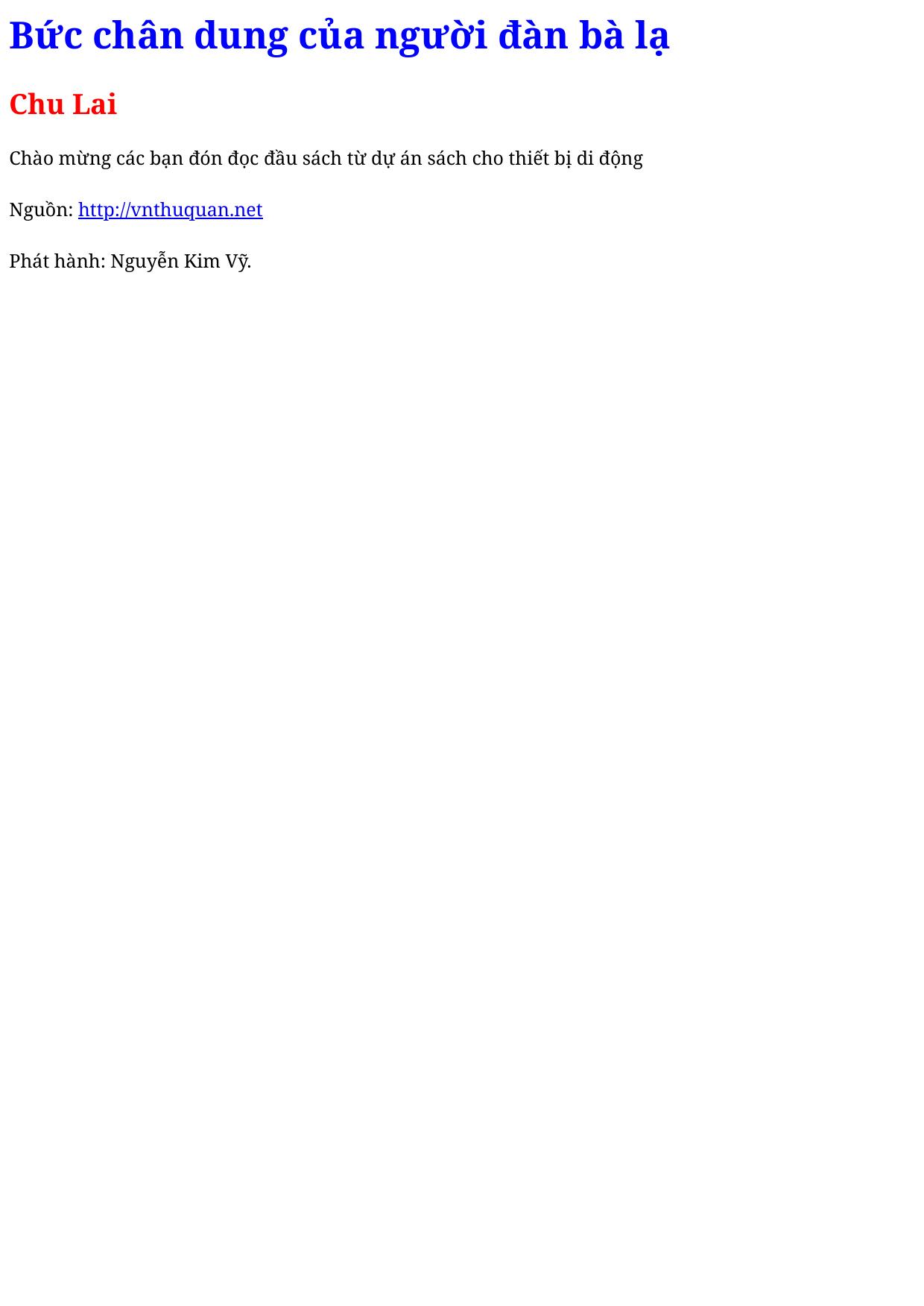 Bức chân dung của người đàn bà lạ