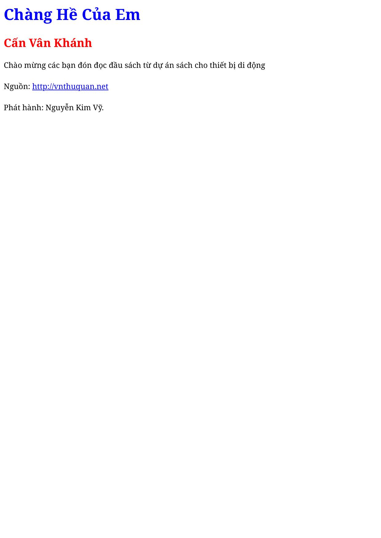 Chàng Hề Của Em