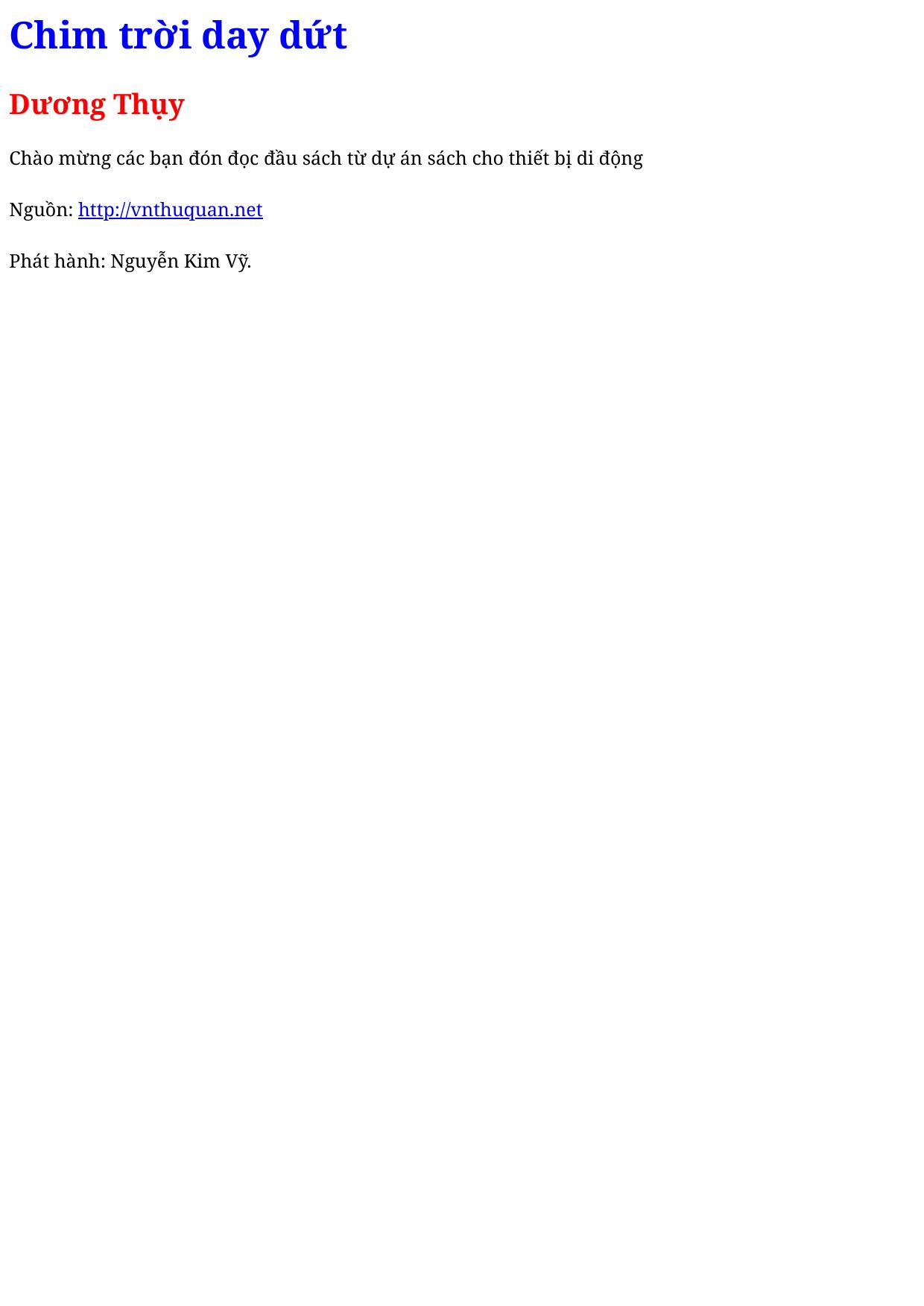 Chim trời day dứt