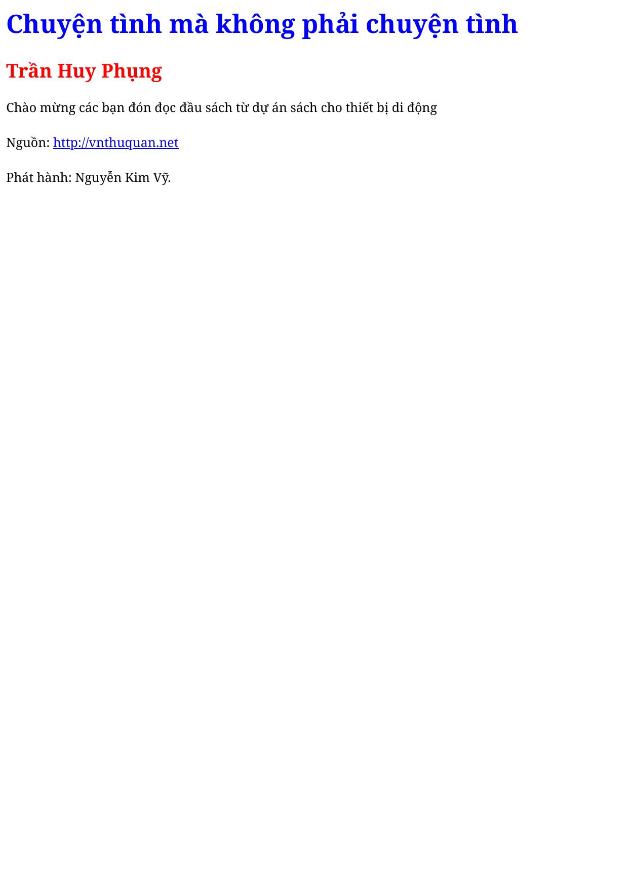 Chuyện tình mà không phải chuyện tình