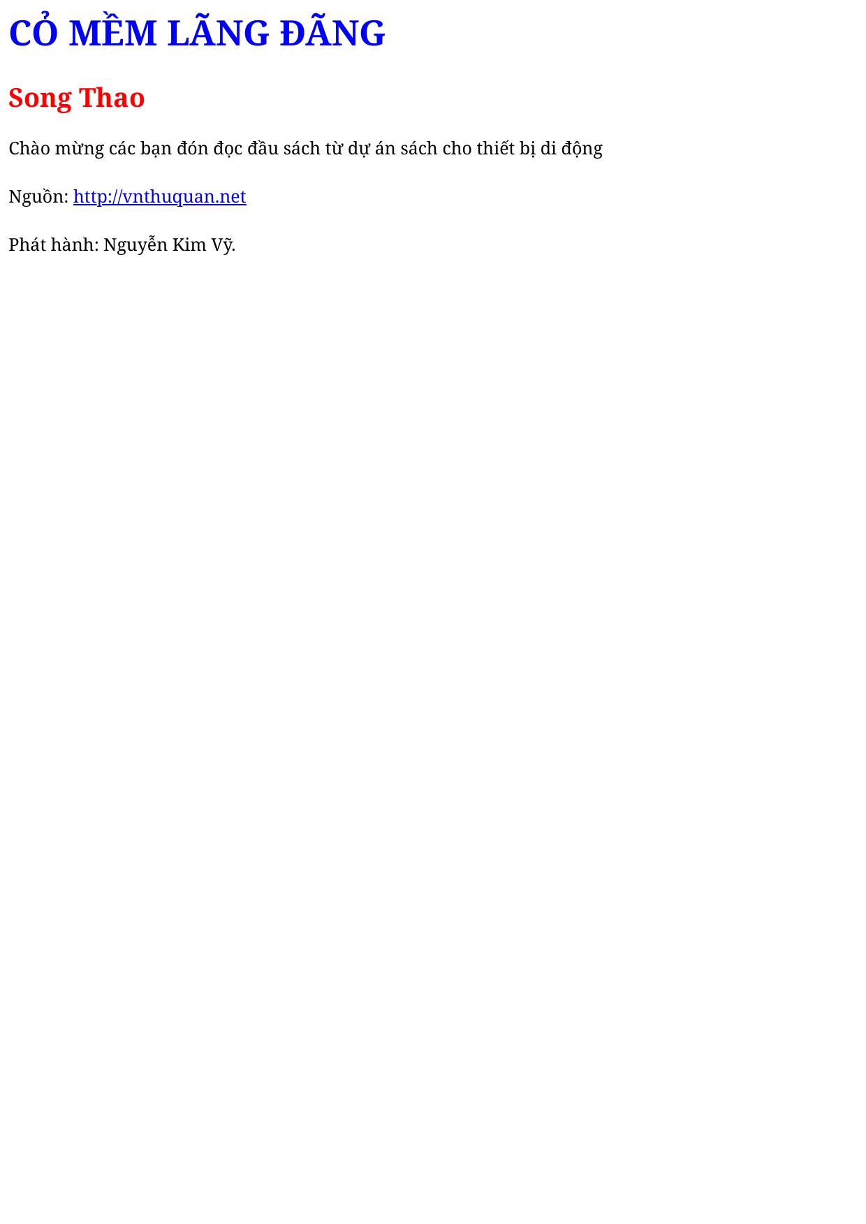 CỎ MỀM LÃNG ĐÃNG