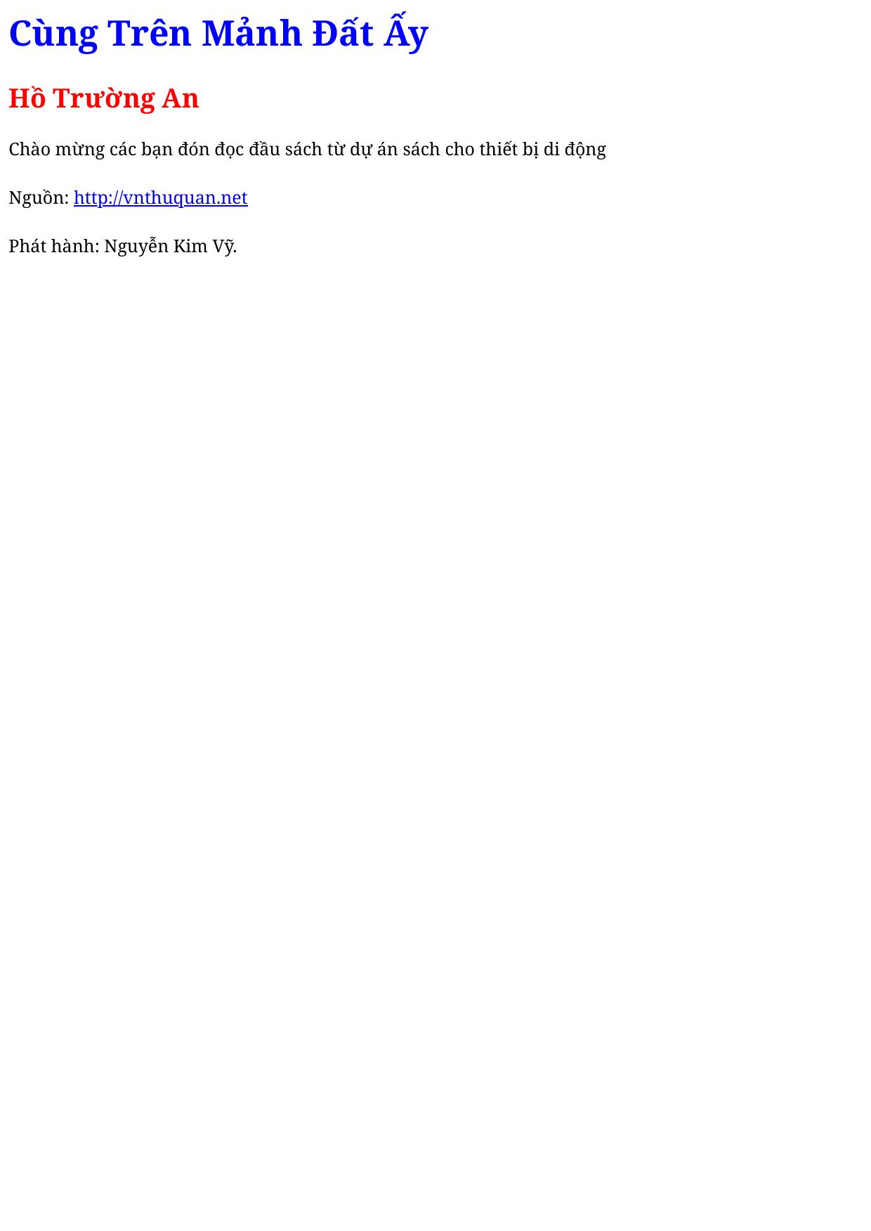 Cùng Trên Mảnh Đất Ấy