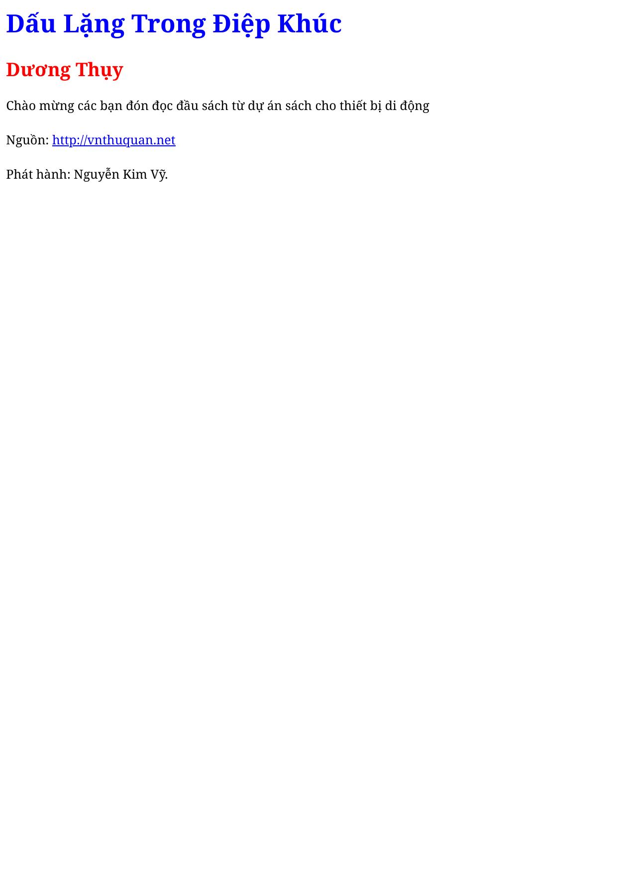 Dấu Lặng Trong Điệp Khúc