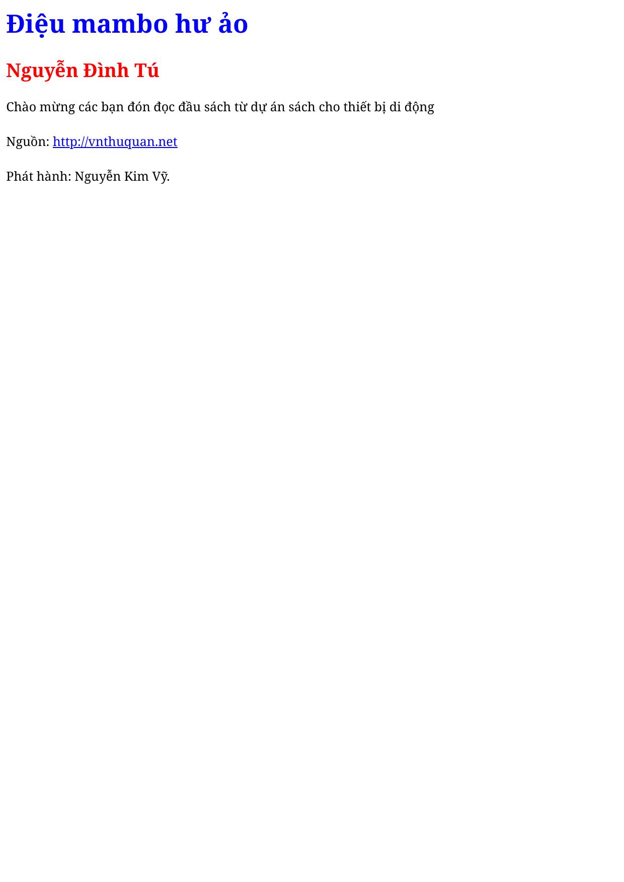 Điệu mambo hư ảo