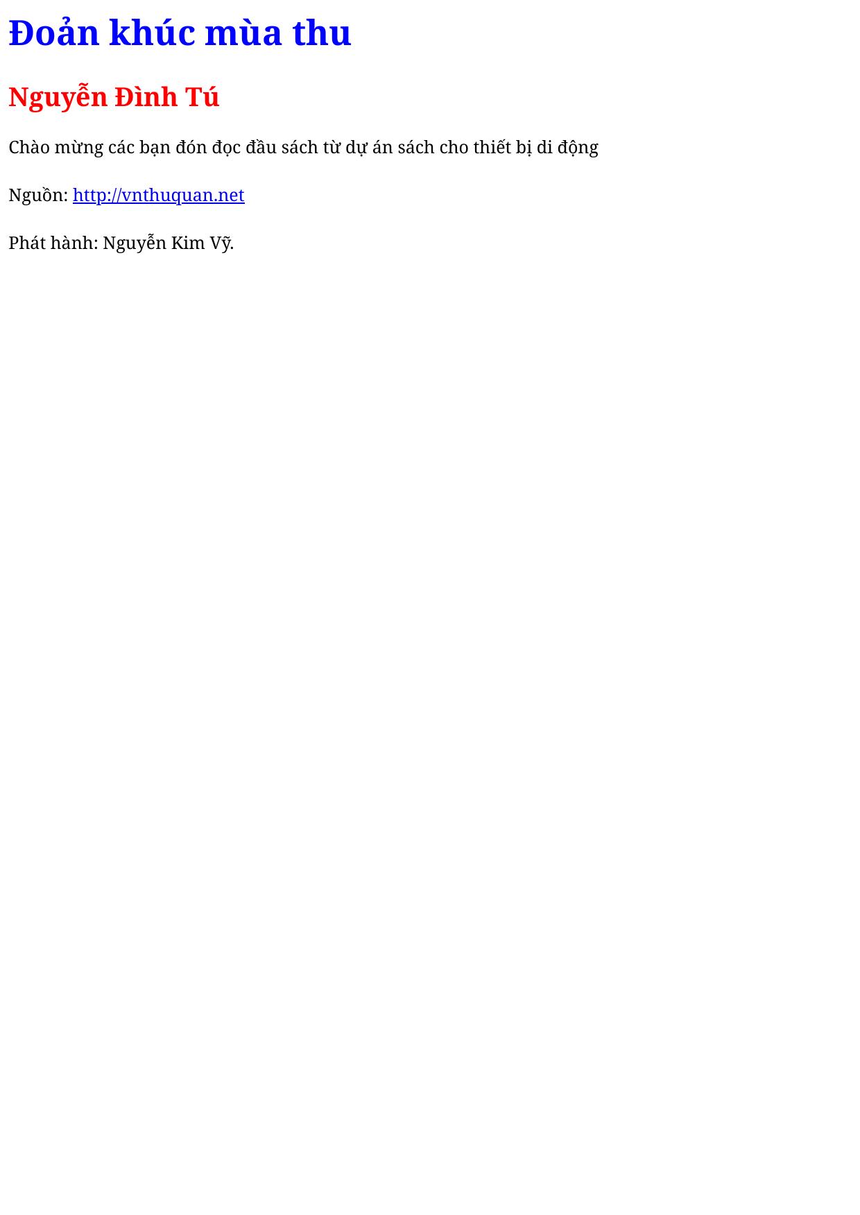 Đoản khúc mùa thu