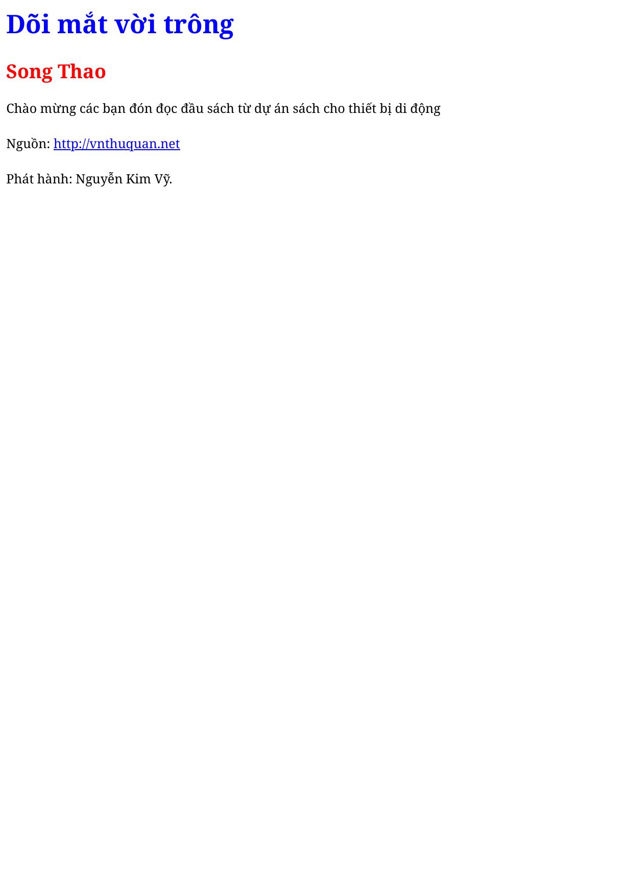 Dõi mắt vời trông