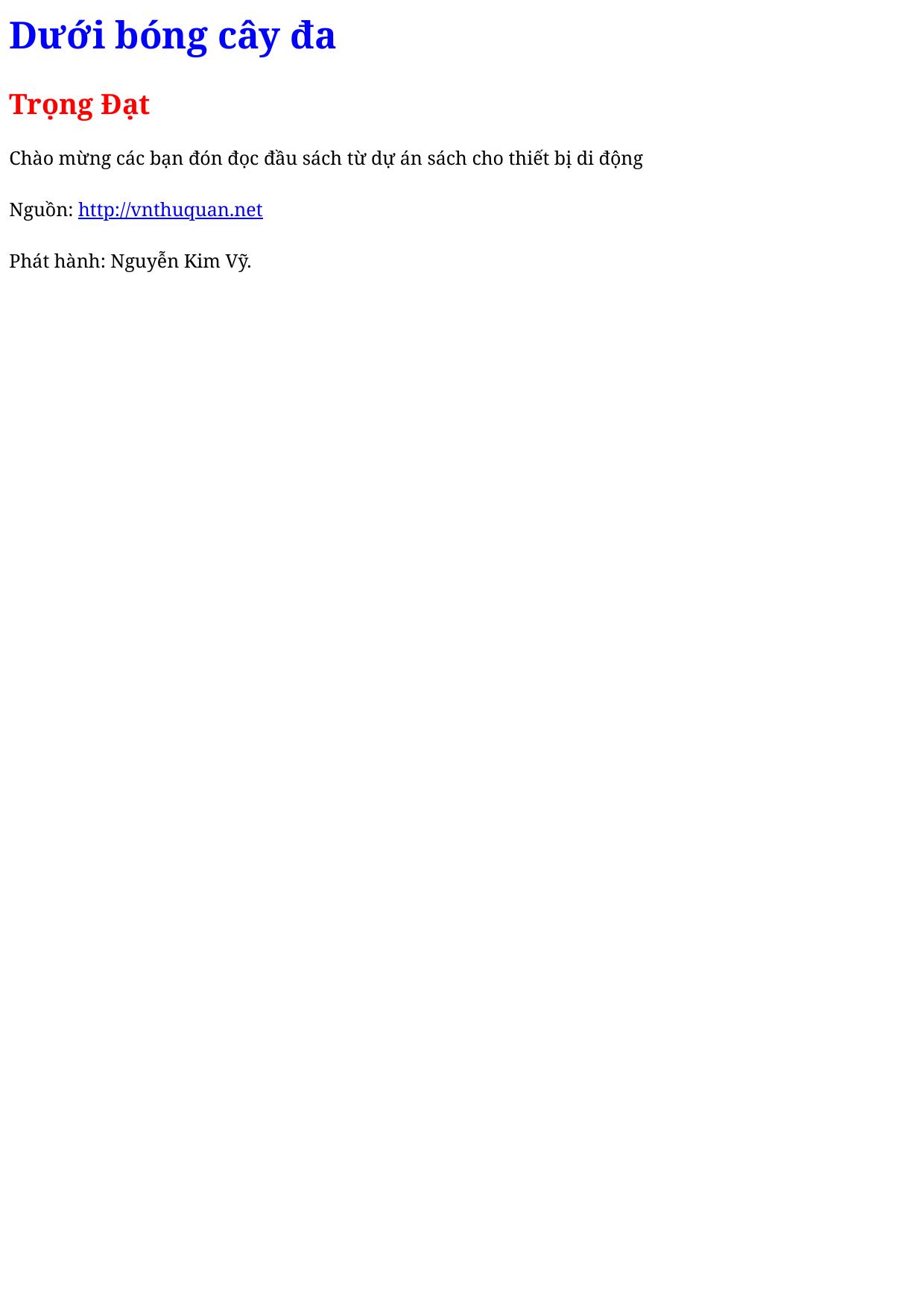 Dưới bóng cây đa