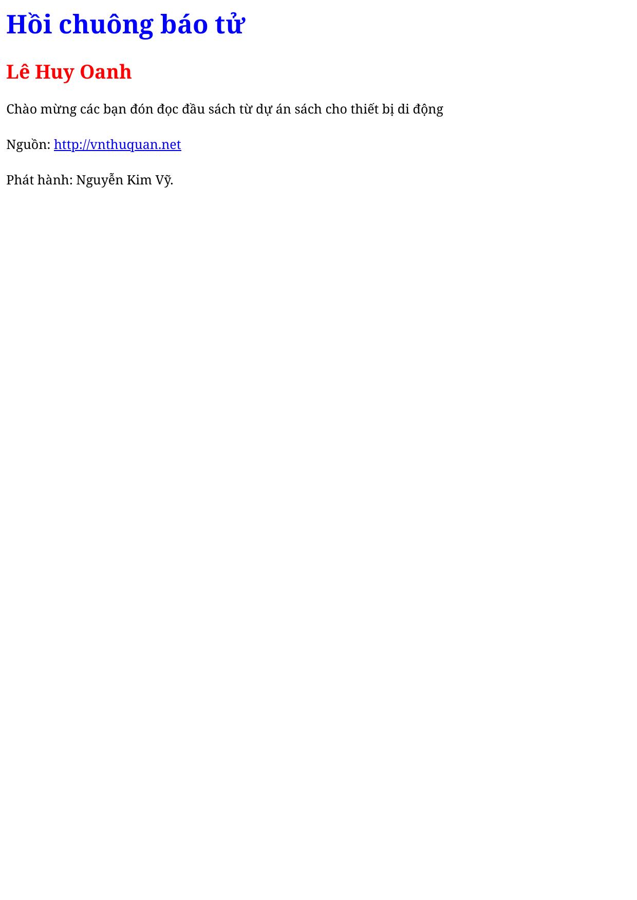 Hồi chuông báo tử