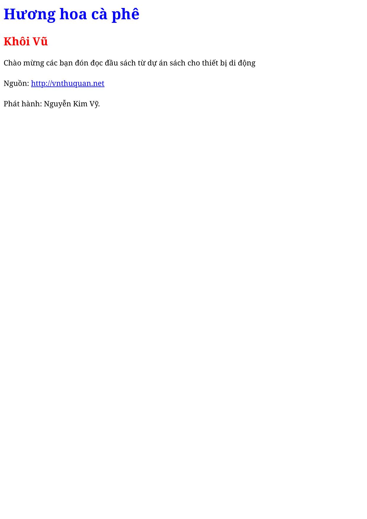 Hương hoa cà phê