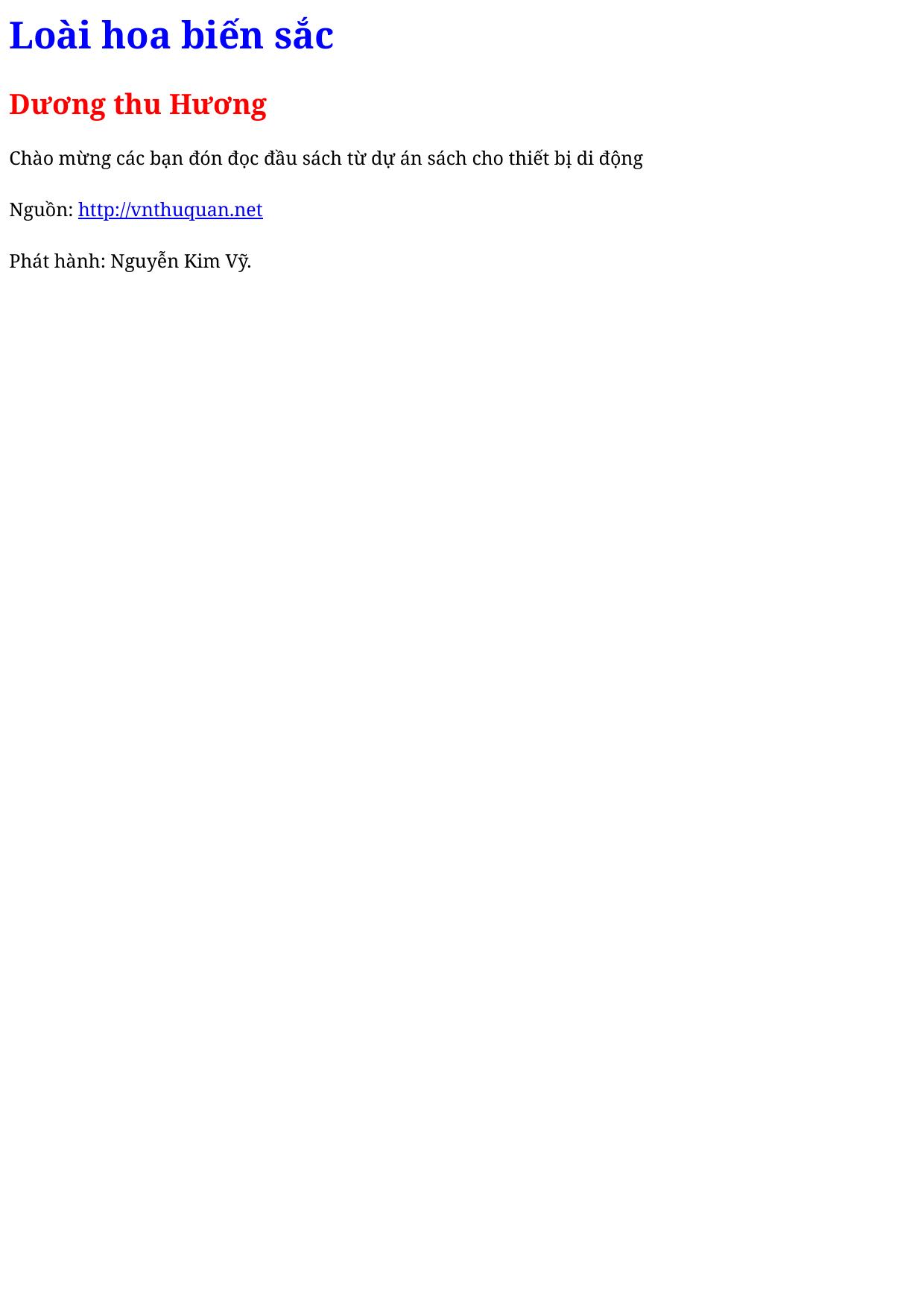 Loài hoa biến sắc