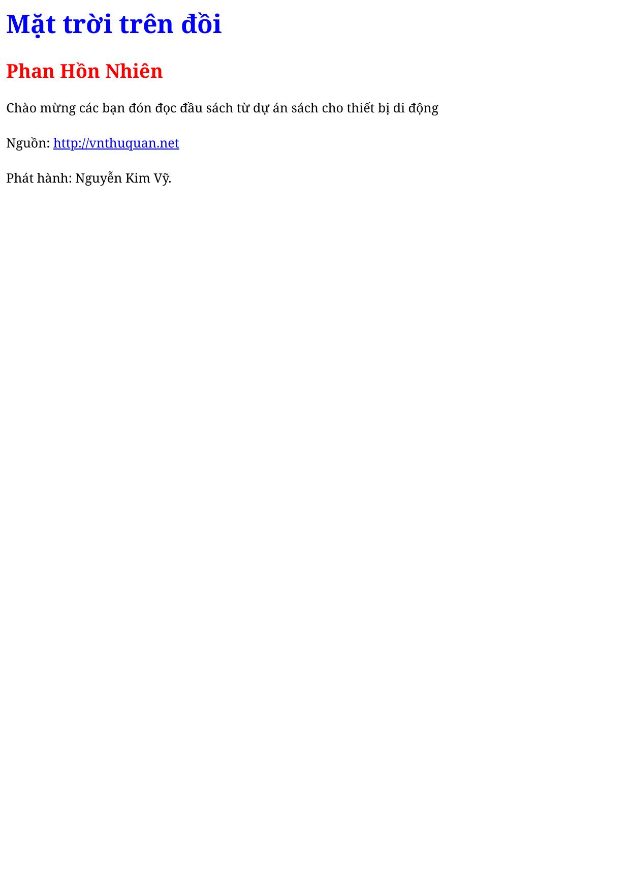 Mặt trời trên đồi