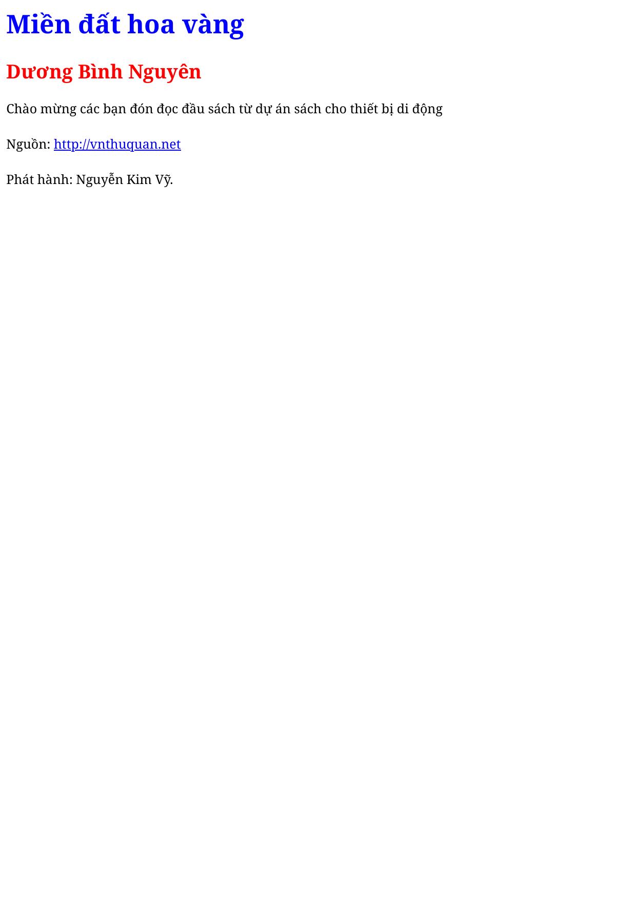 Miền đất hoa vàng