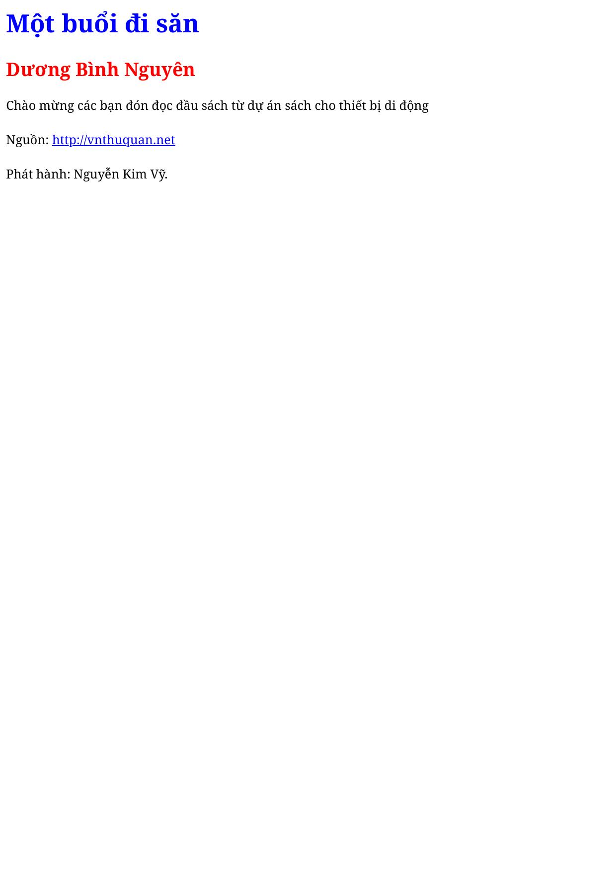 Một buổi đi săn