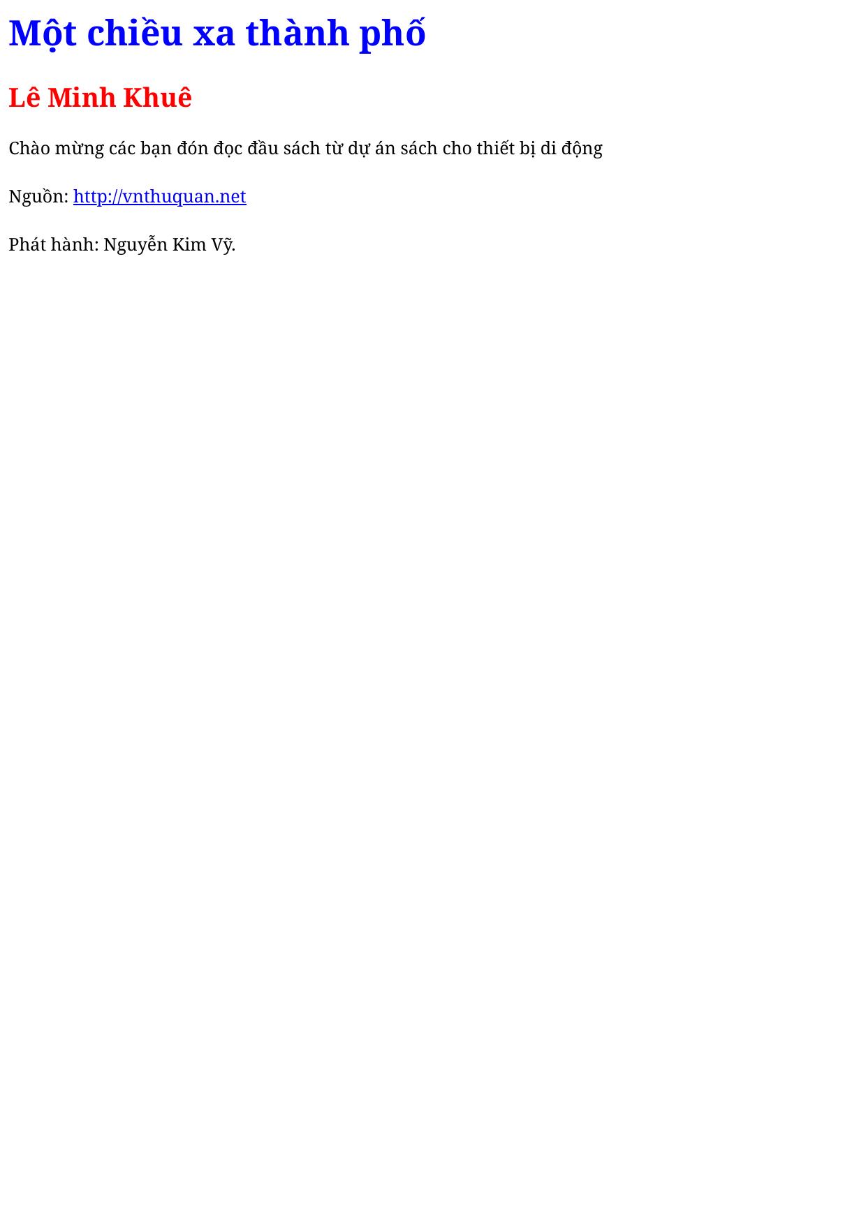 Một chiều xa thành phố