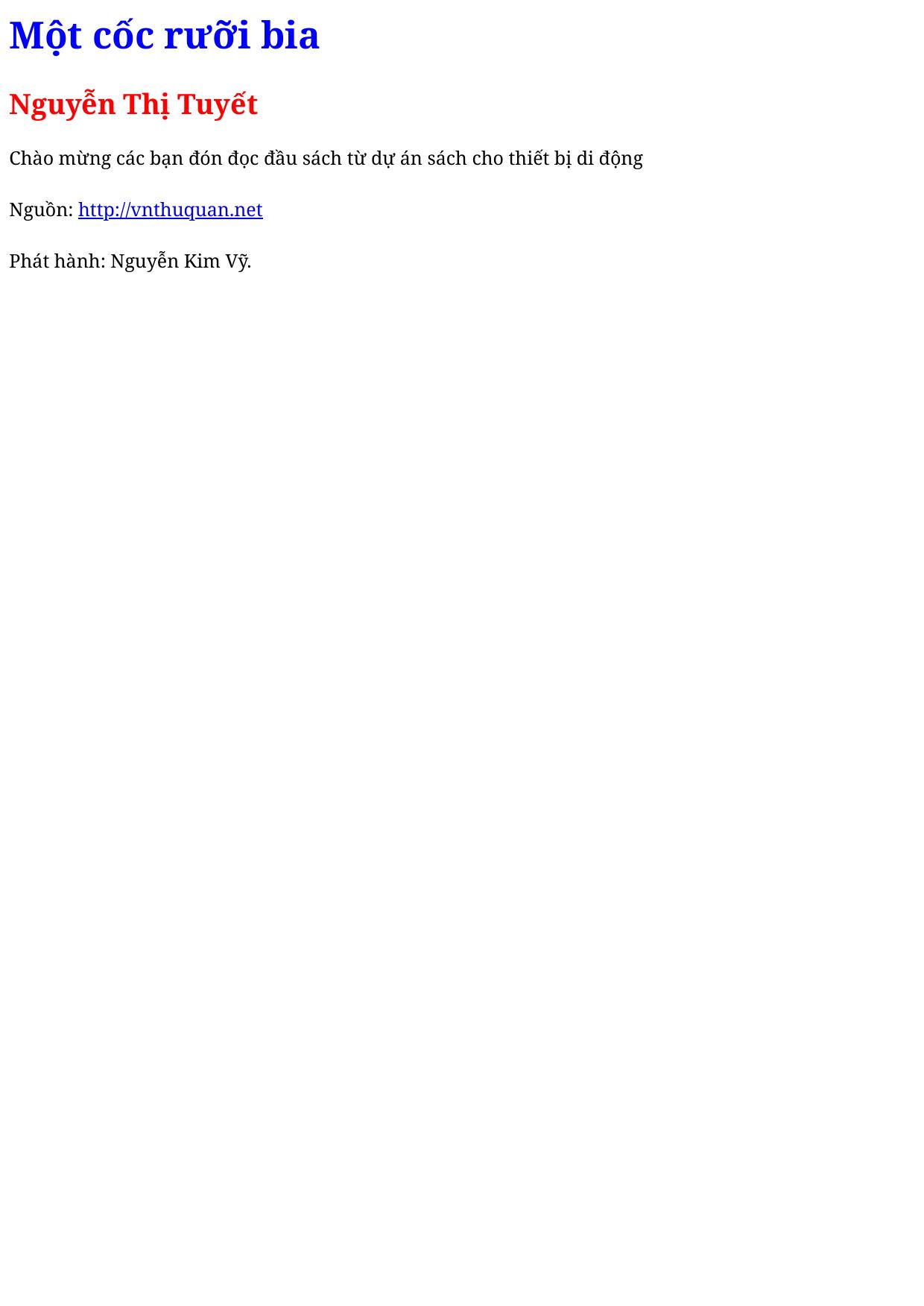 Một cốc rưỡi bia