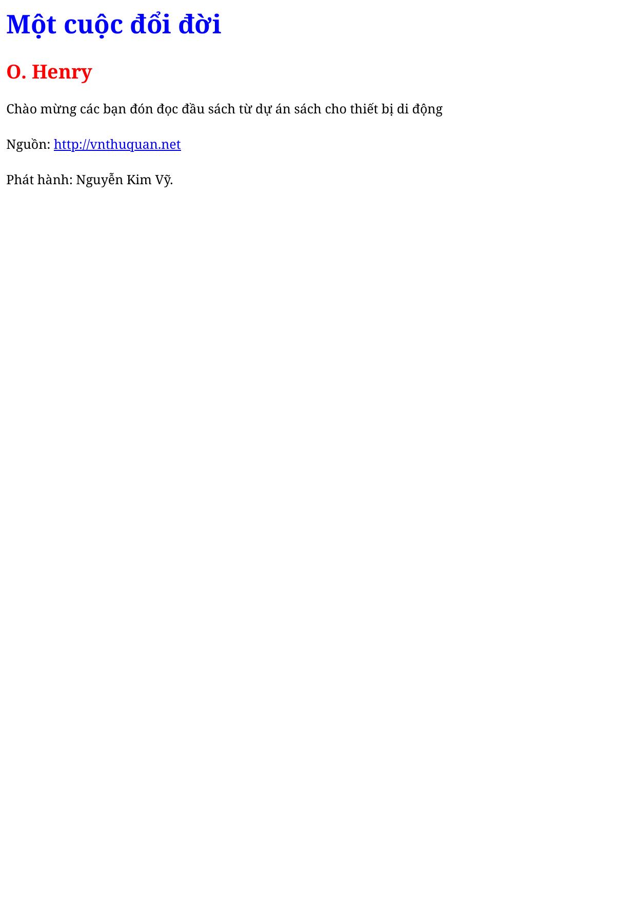 Một cuộc đổi đời