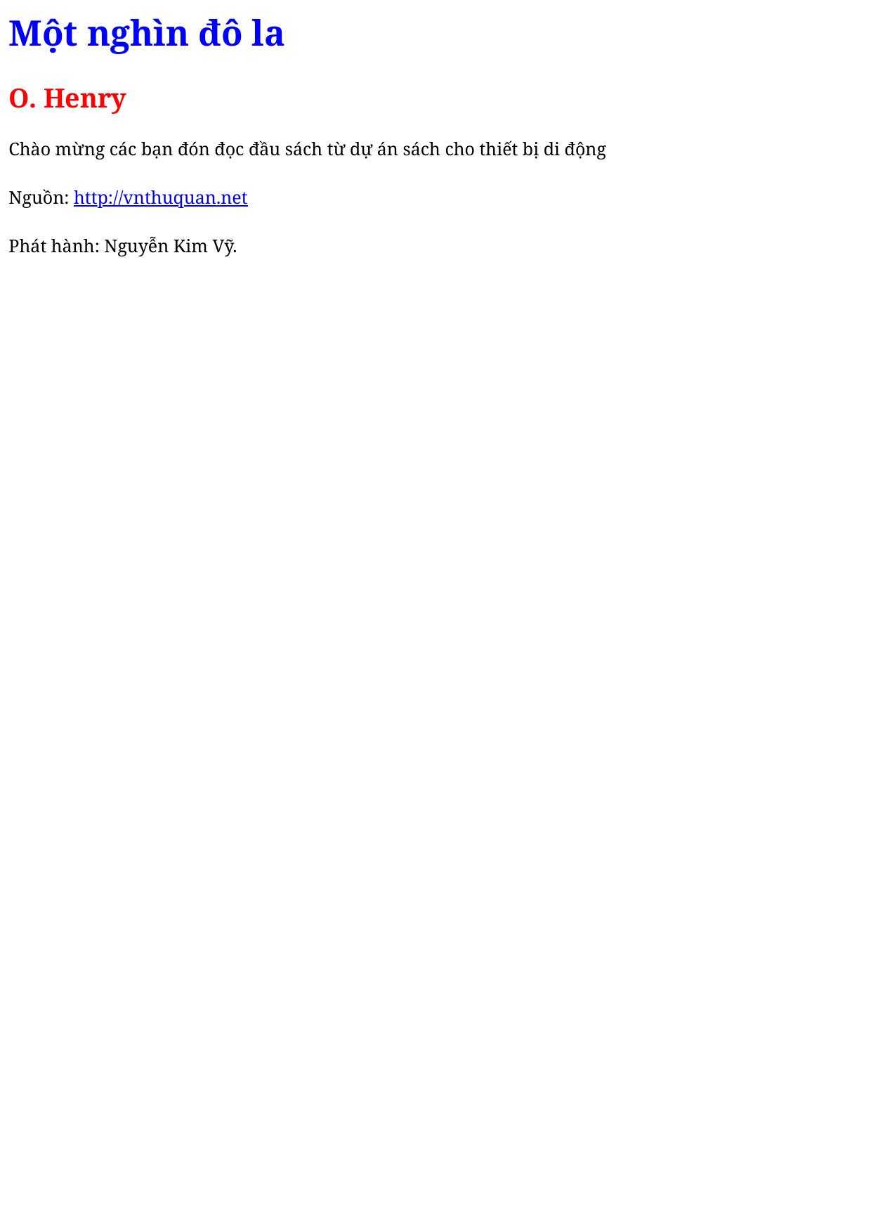 Một nghìn đô la