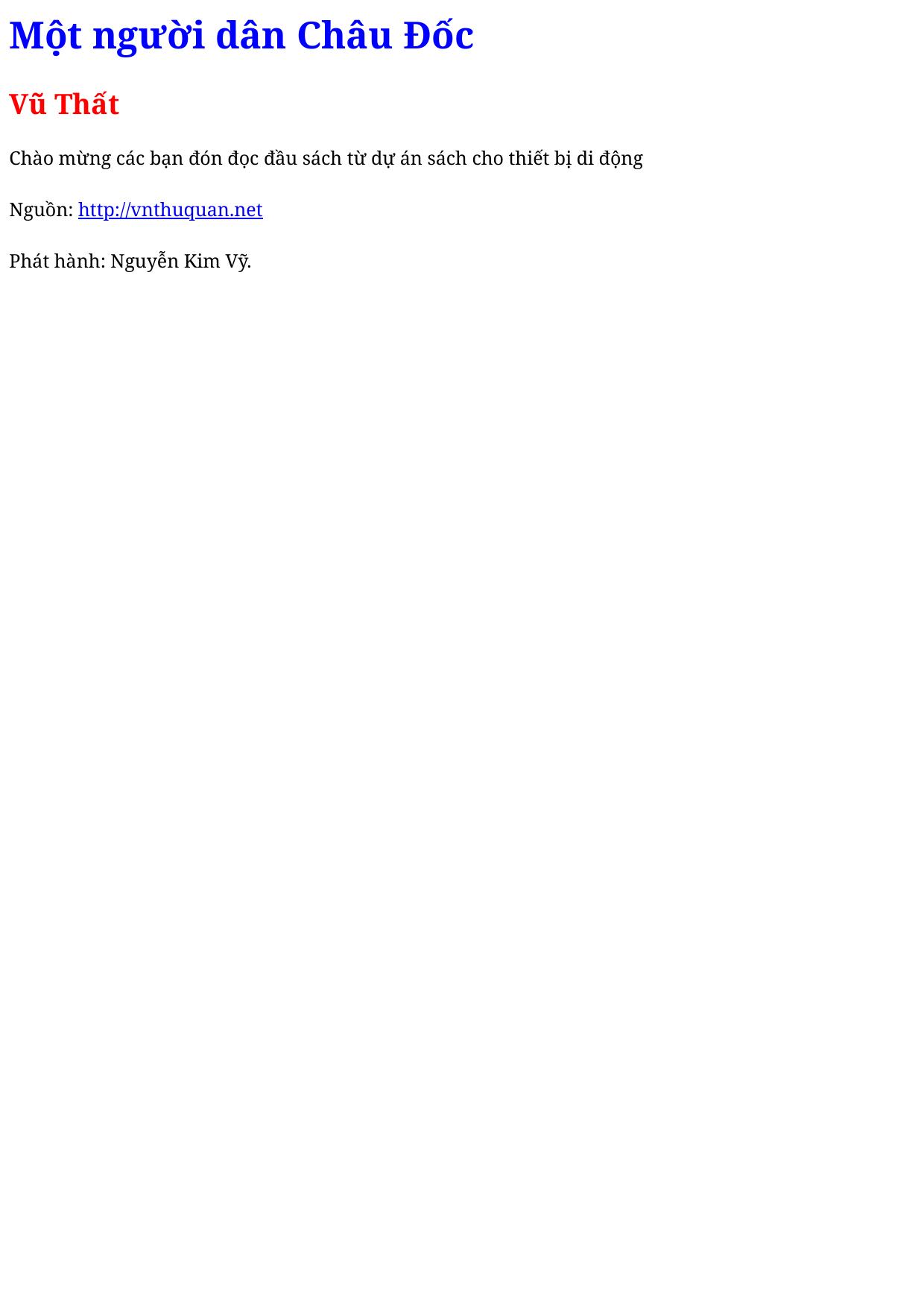 Một người dân Châu Đốc