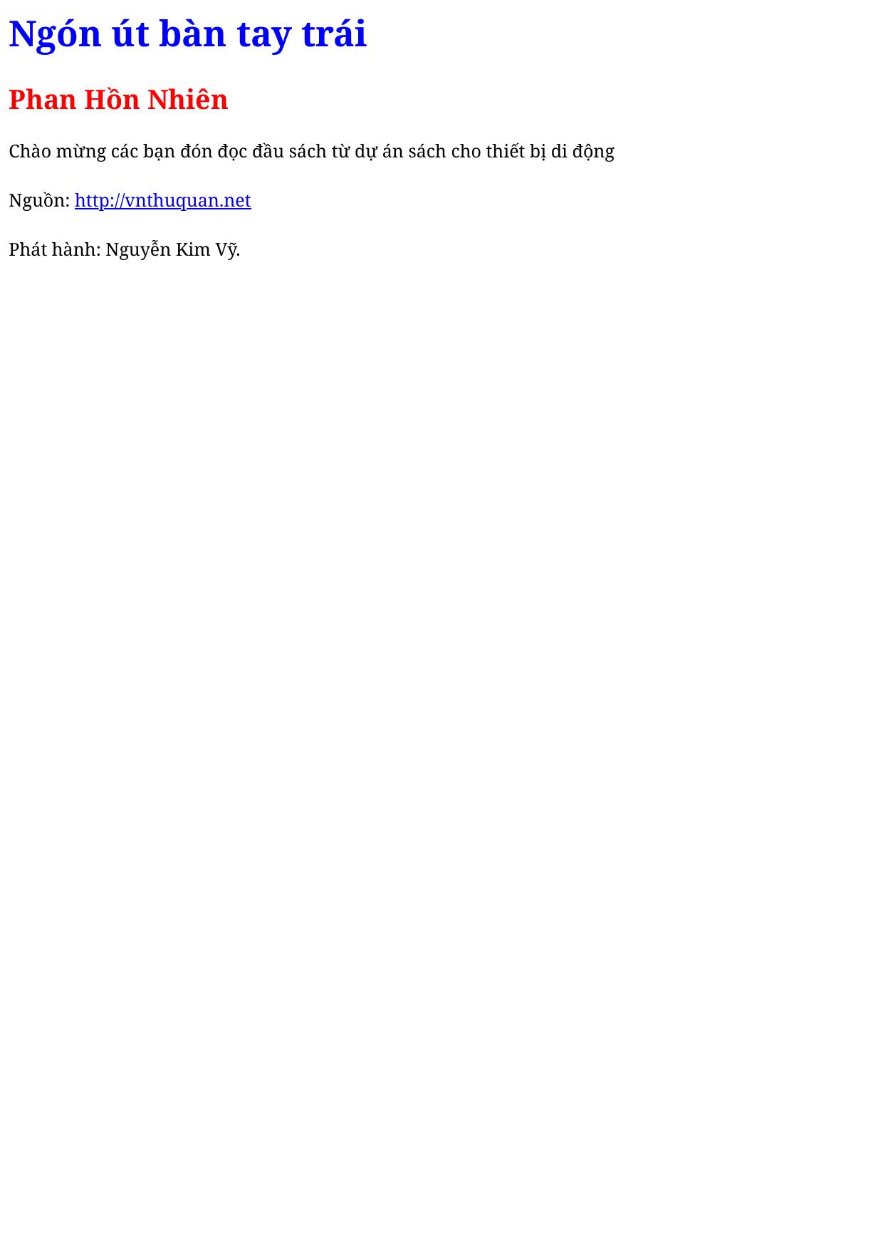 Ngón út bàn tay trái