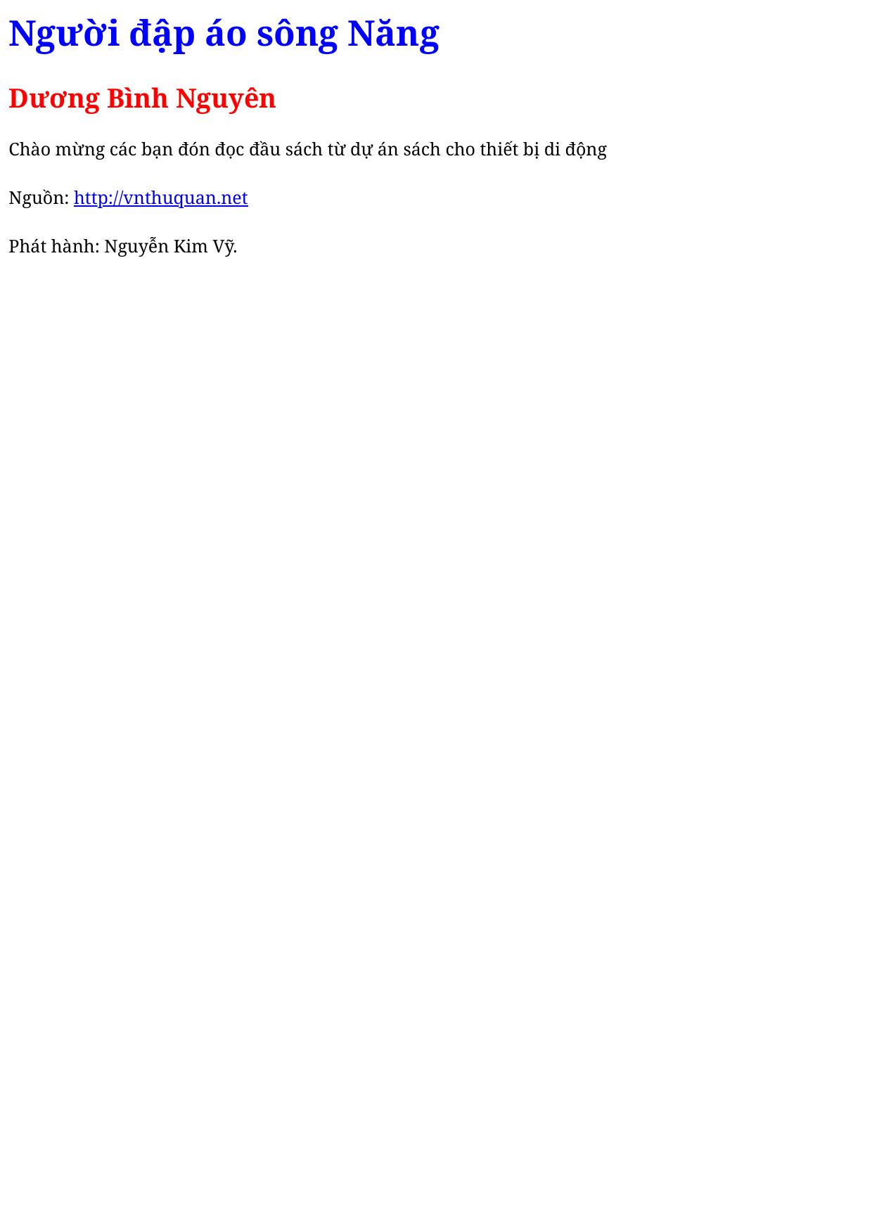 Người đập áo sông Năng