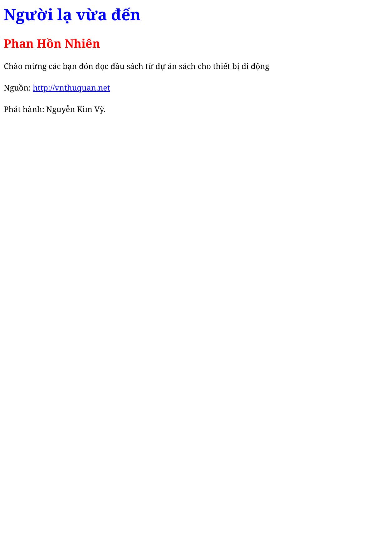 Người lạ vừa đến