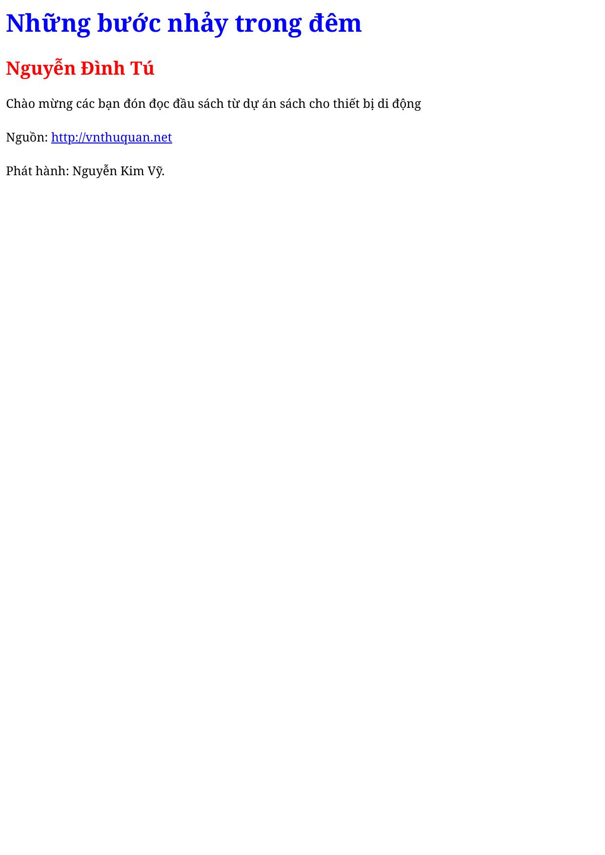 Những bước nhảy trong đêm