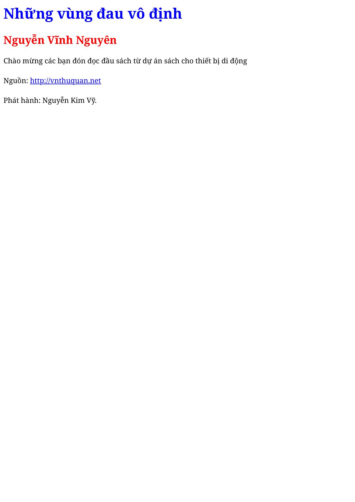 Những vùng đau vô định