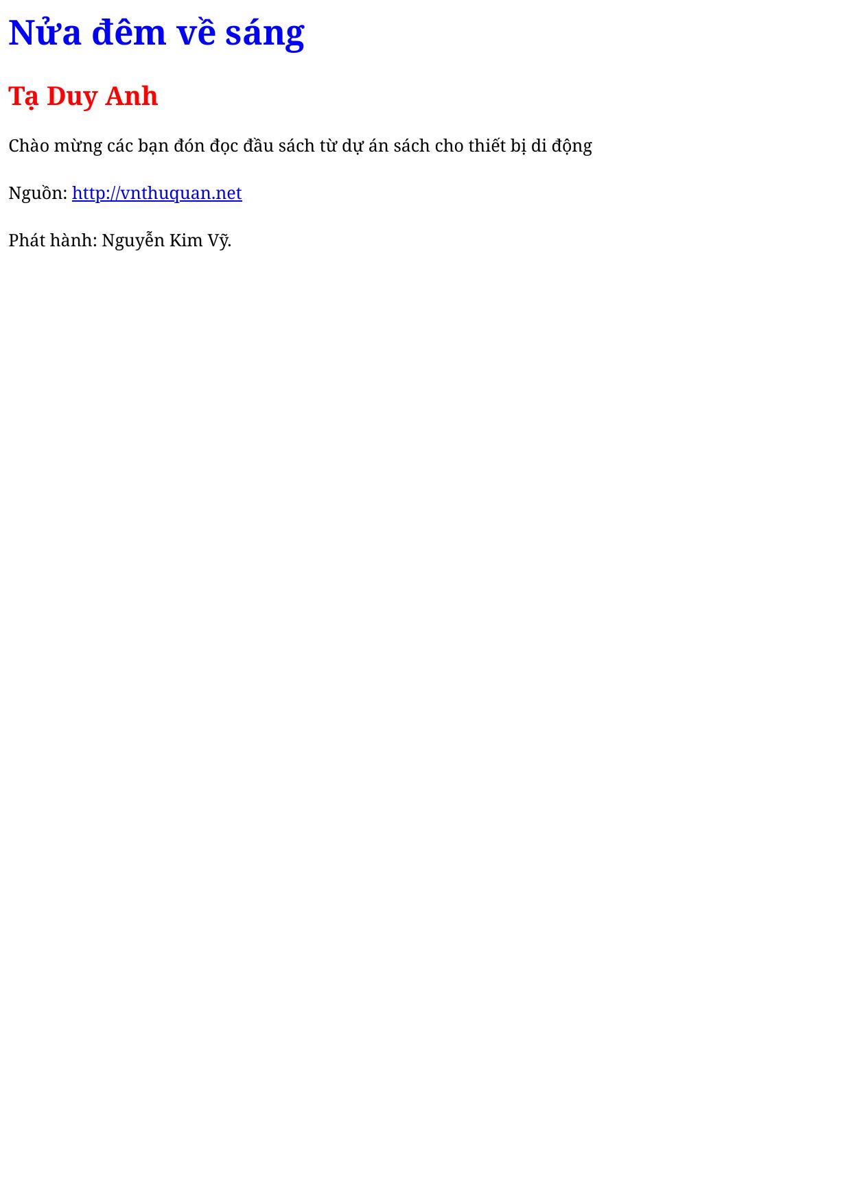 Nửa đêm về sáng