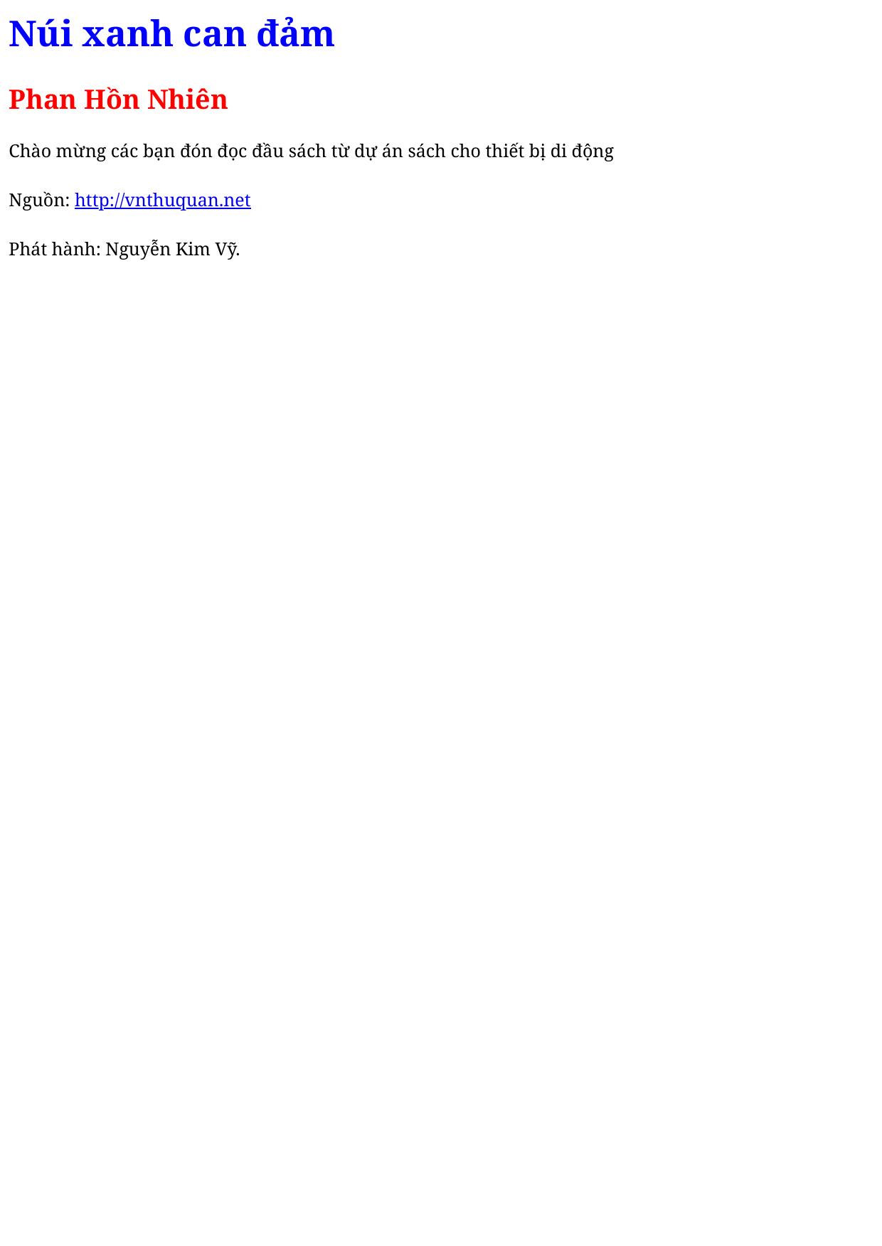 Núi xanh can đảm