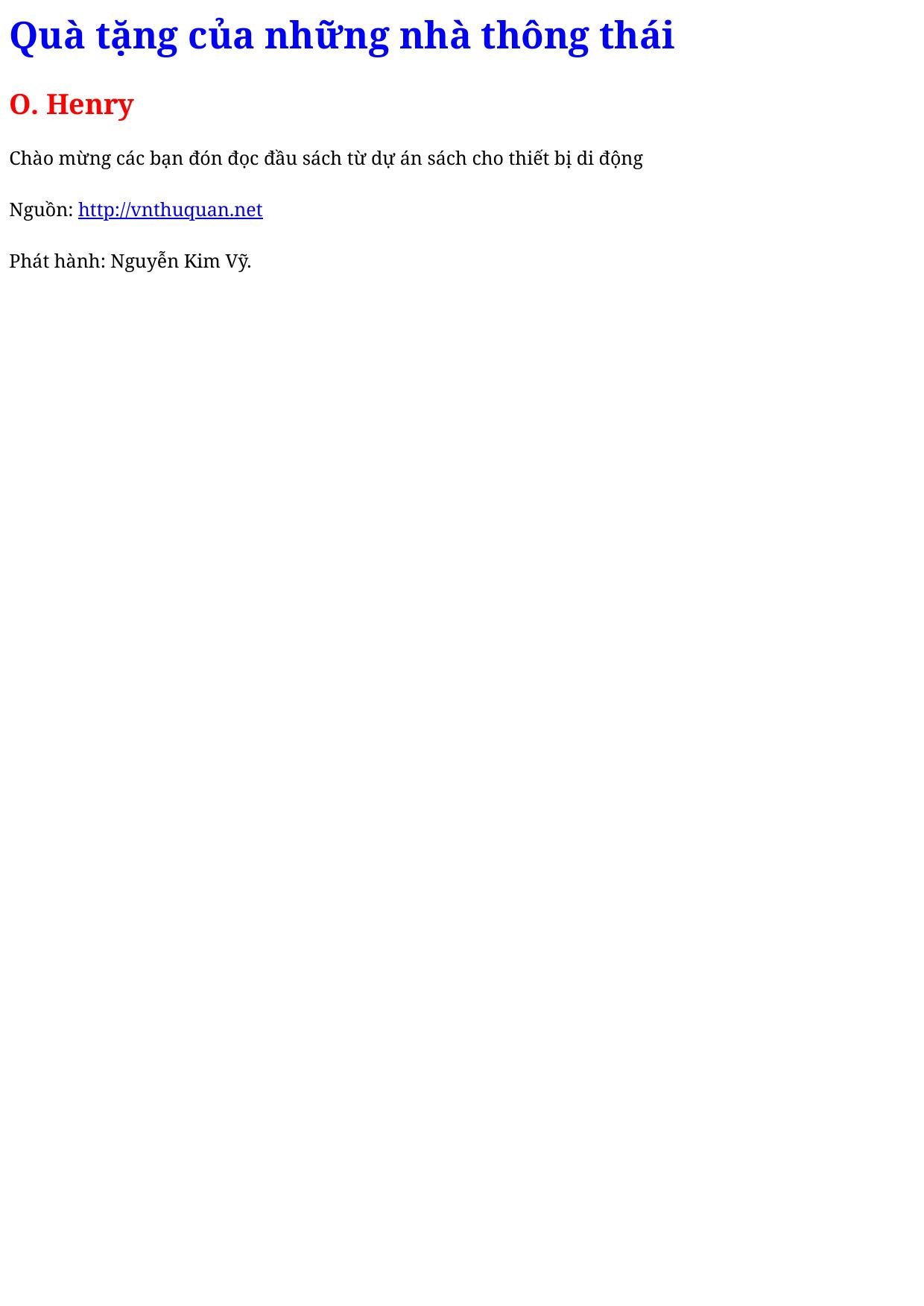 Quà tặng của những nhà thông thái