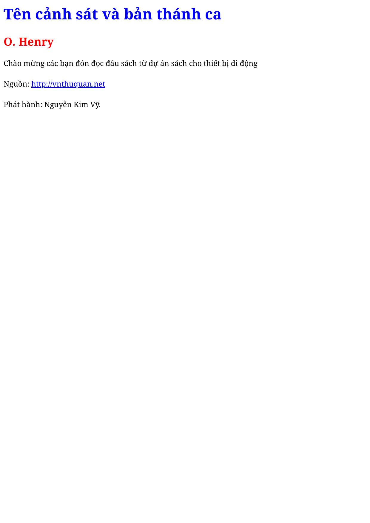 Tên cảnh sát và bản thánh ca