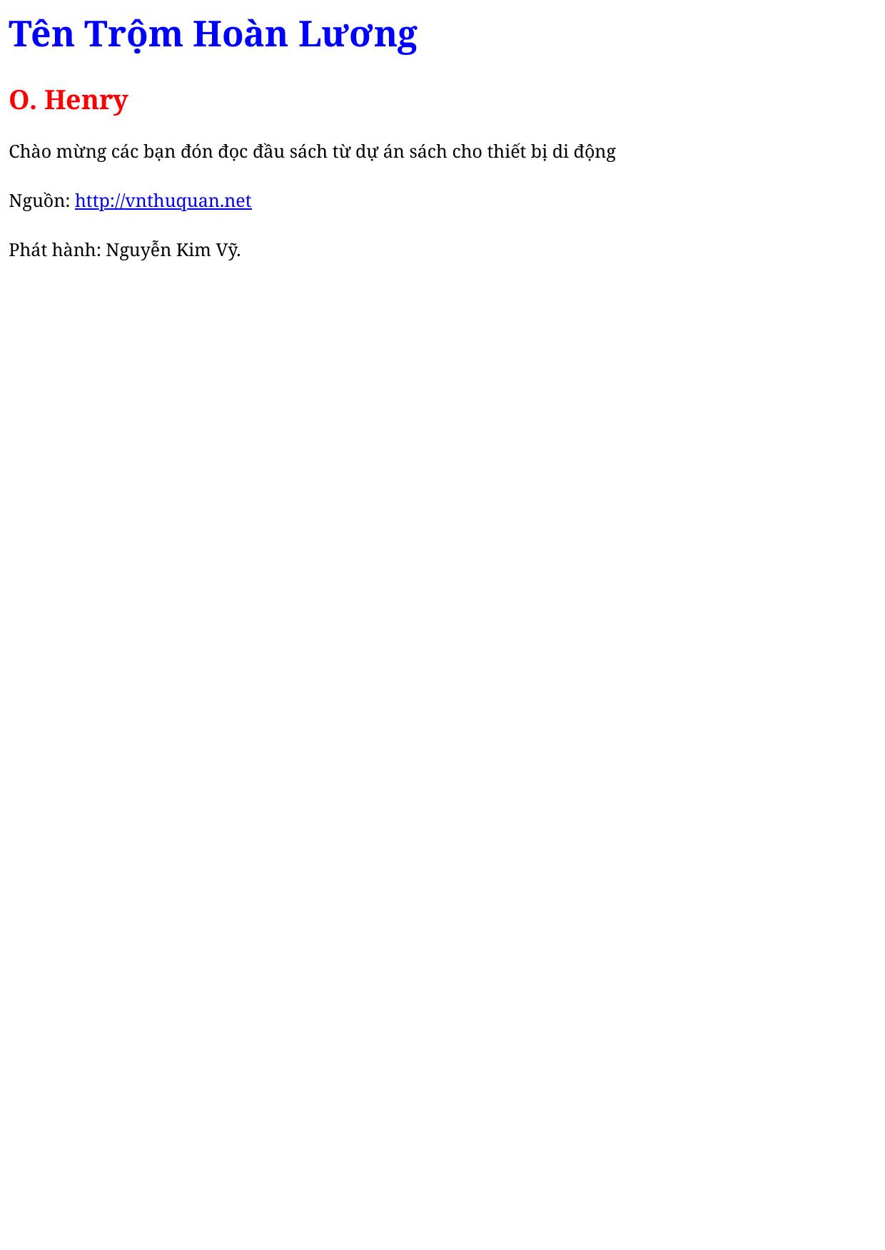 Tên Trộm Hoàn Lương