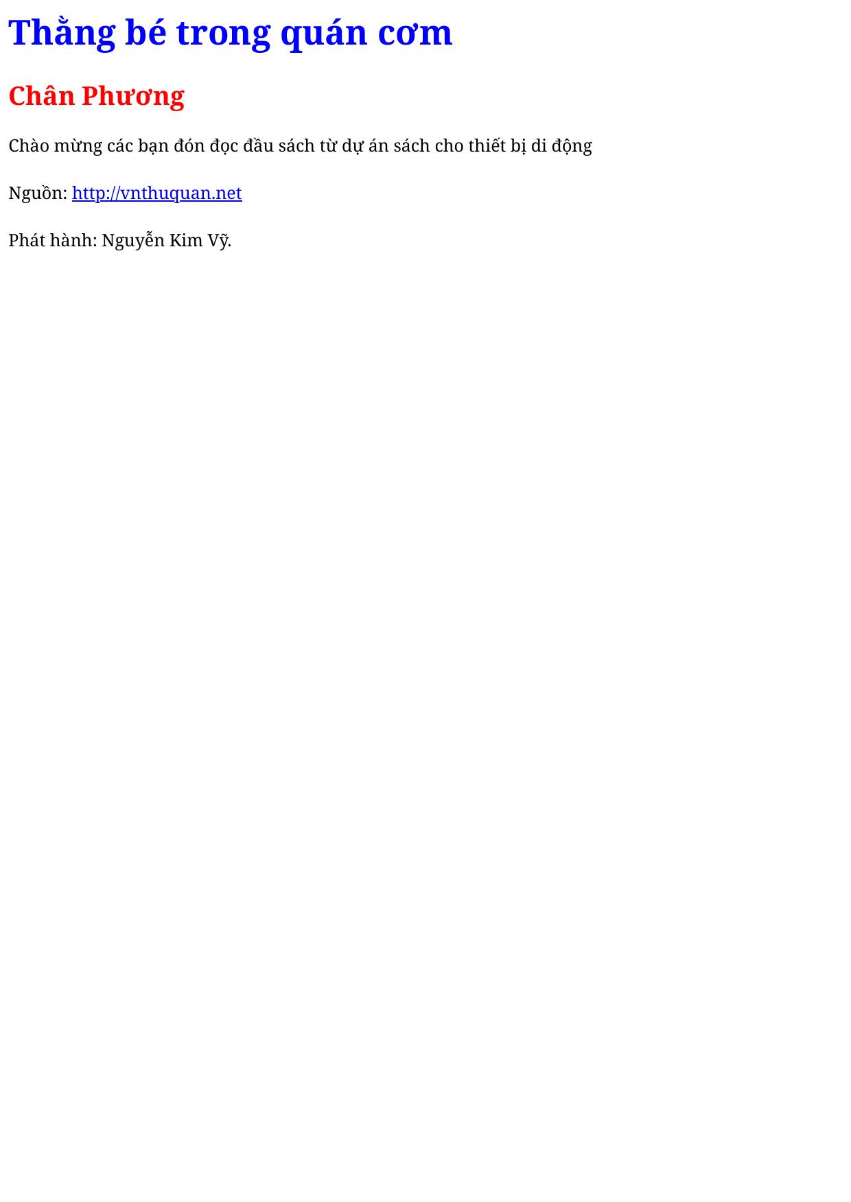 Thằng bé trong quán cơm