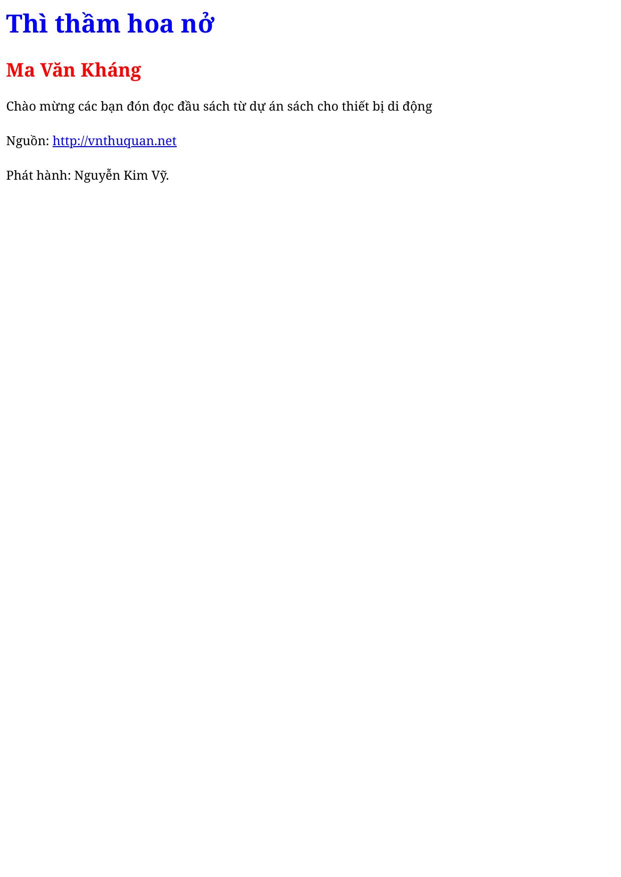 Thì thầm hoa nở