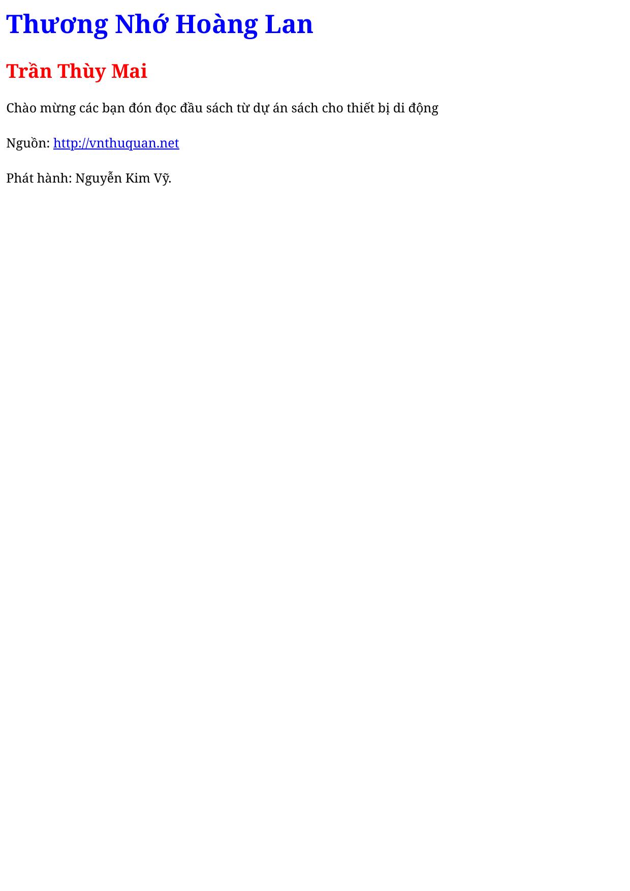 Thương Nhớ Hoàng Lan