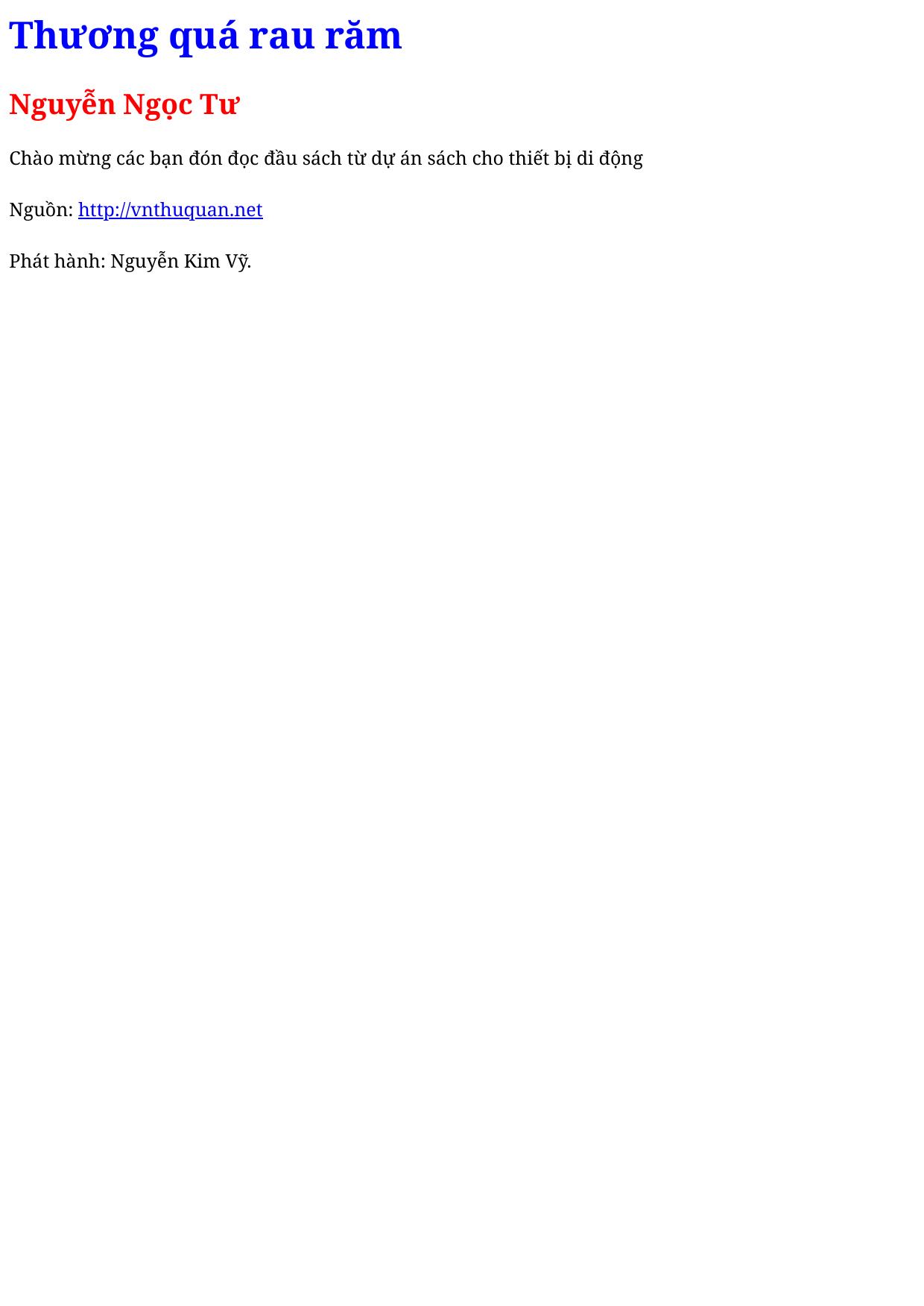 Thương quá rau răm