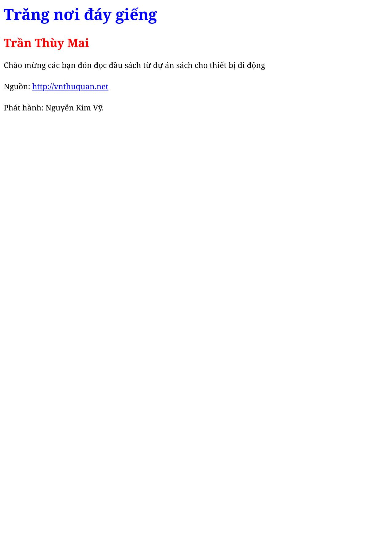 Trăng nơi đáy giếng