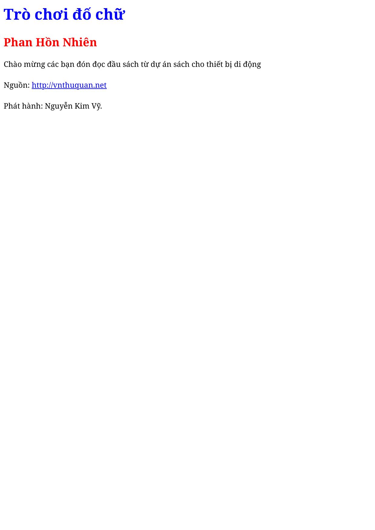 Trò chơi đố chữ