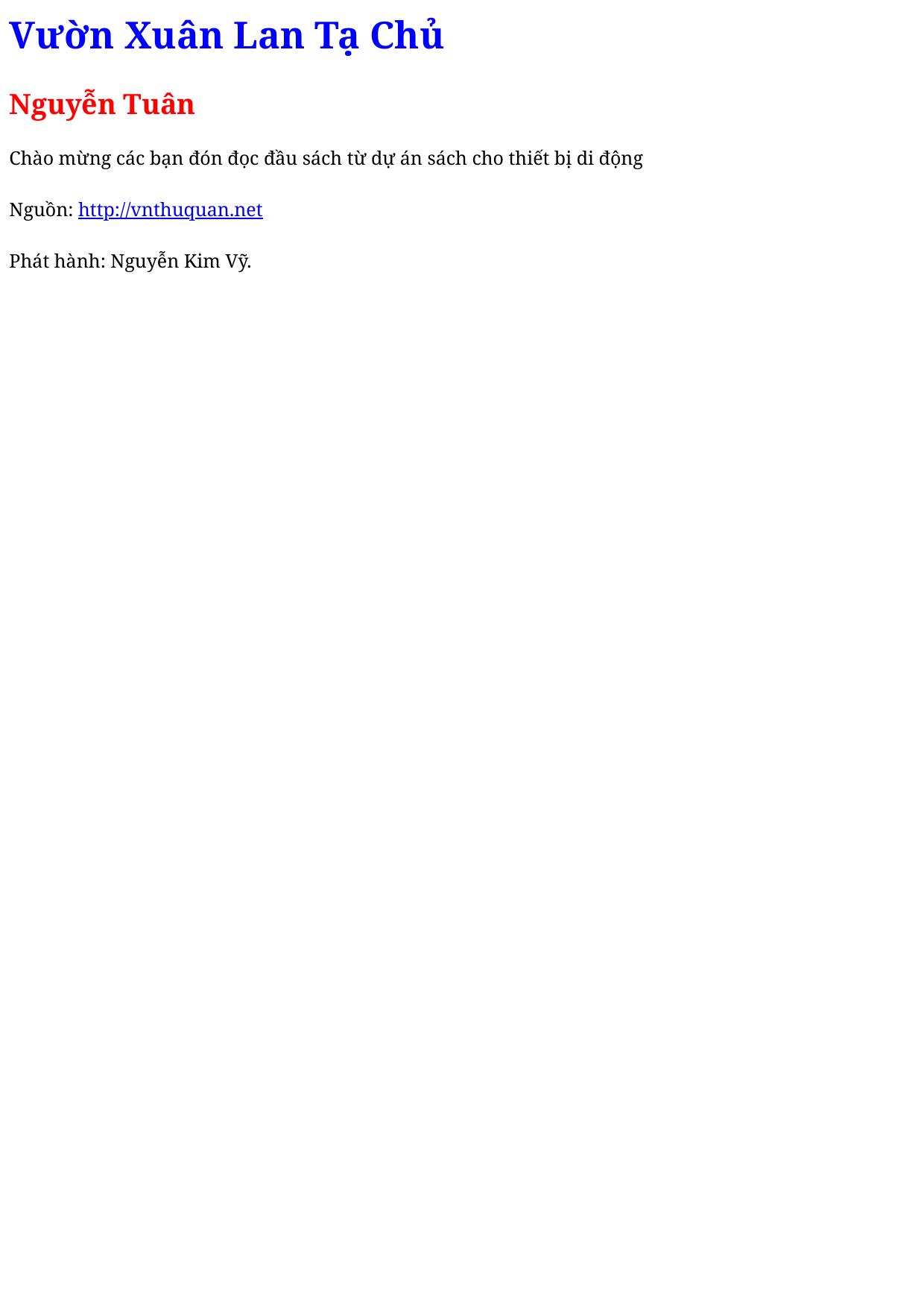 Vườn Xuân Lan Tạ Chủ