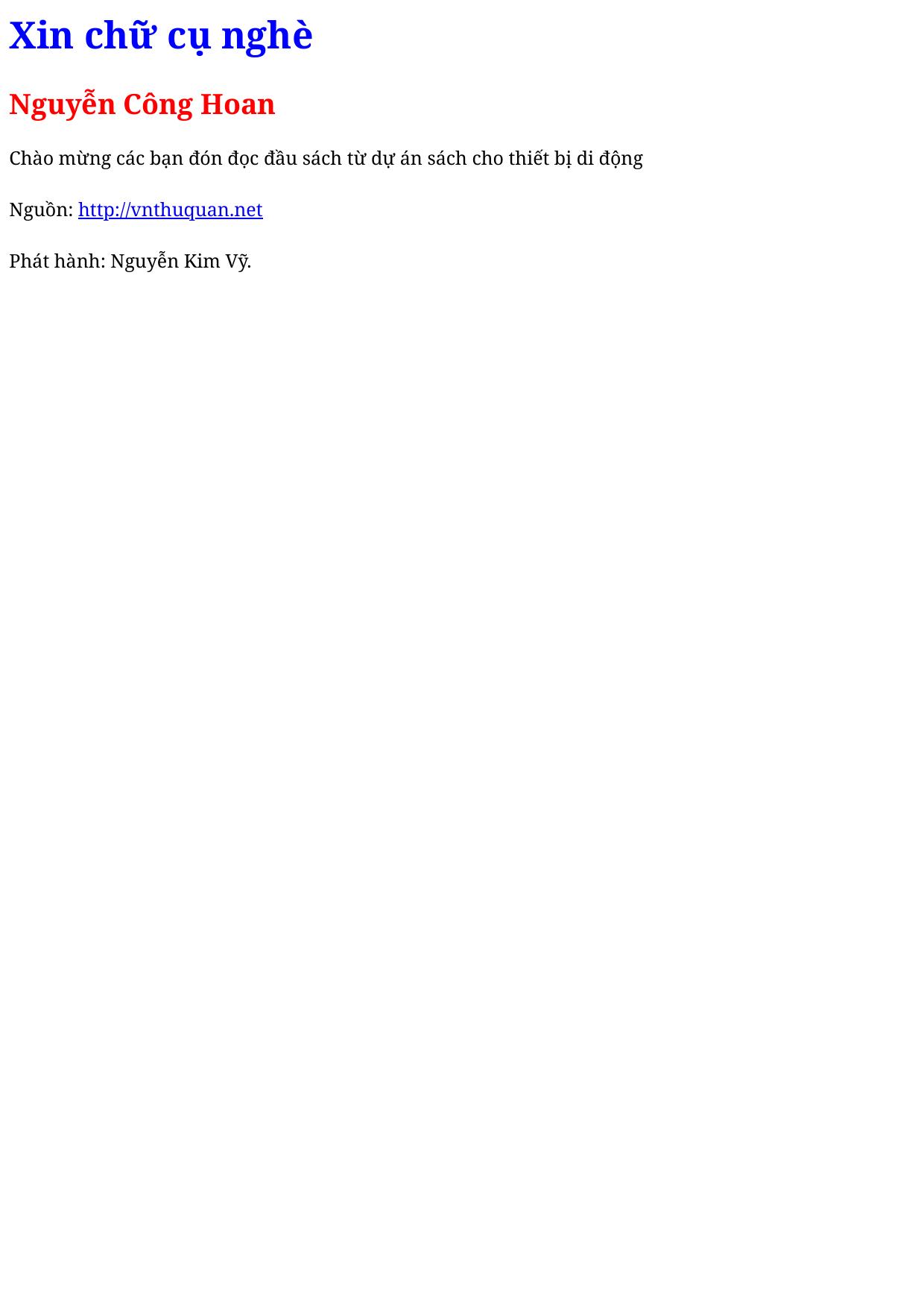 Xin chữ cụ nghè