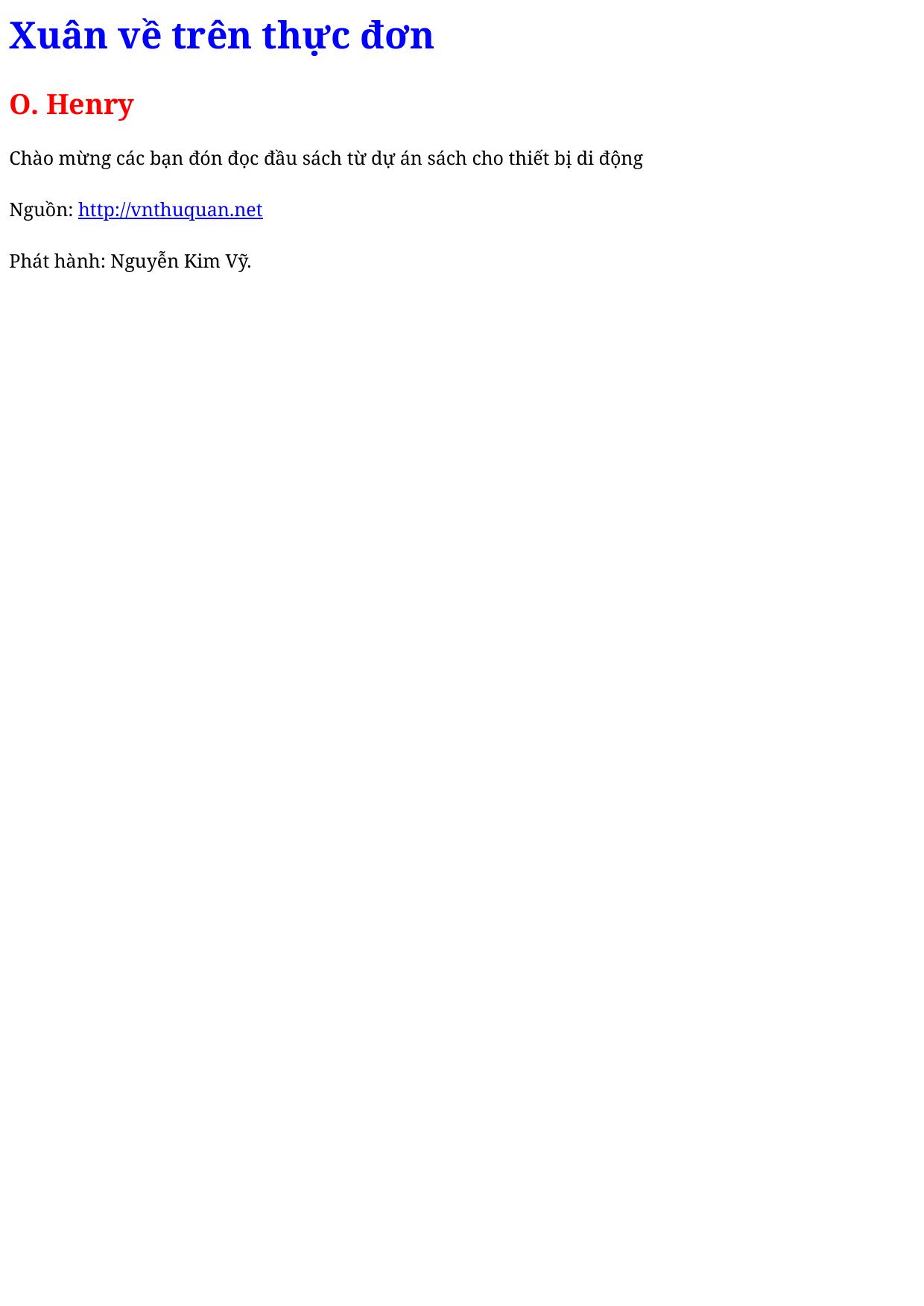 Xuân về trên thực đơn