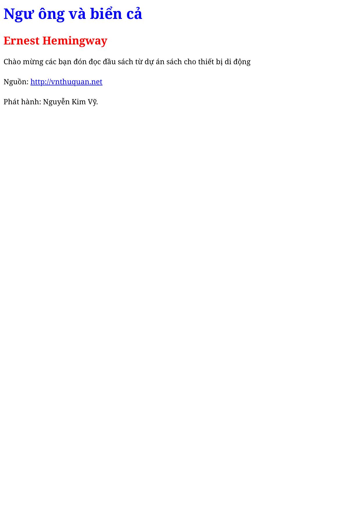 Ngư ông và biển cả