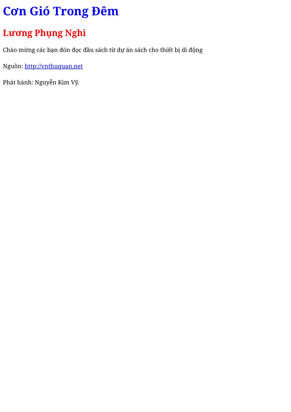 Cơn Gió Trong Đêm