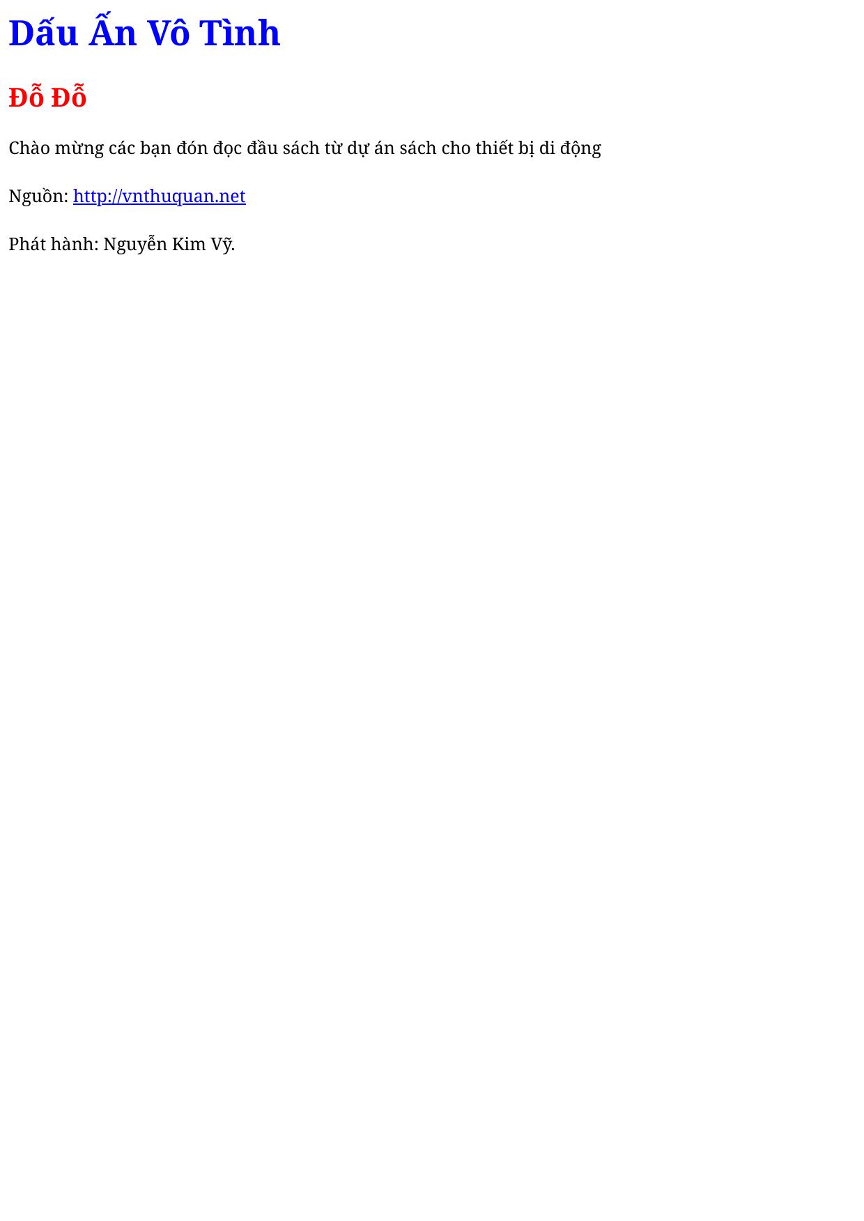 Dấu Ấn Vô Tình