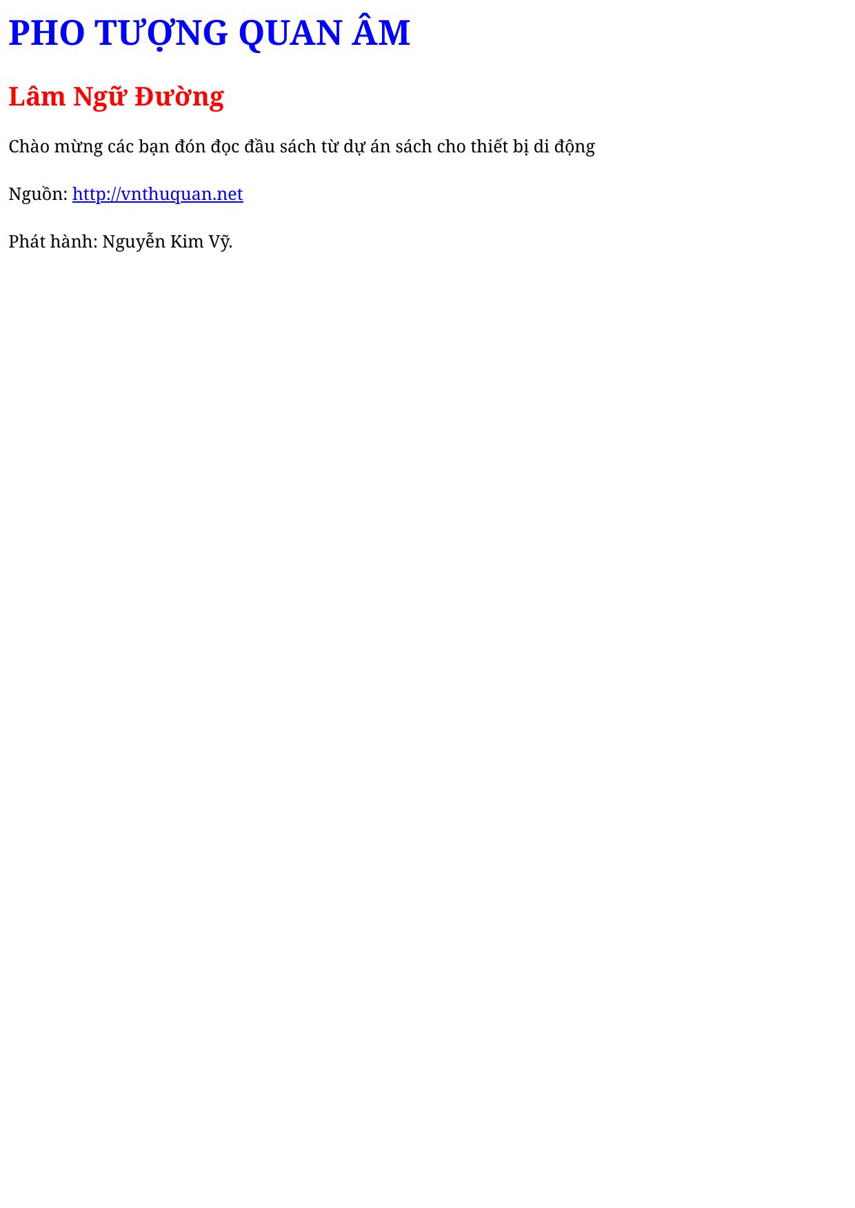 PHO TƯỢNG QUAN ÂM