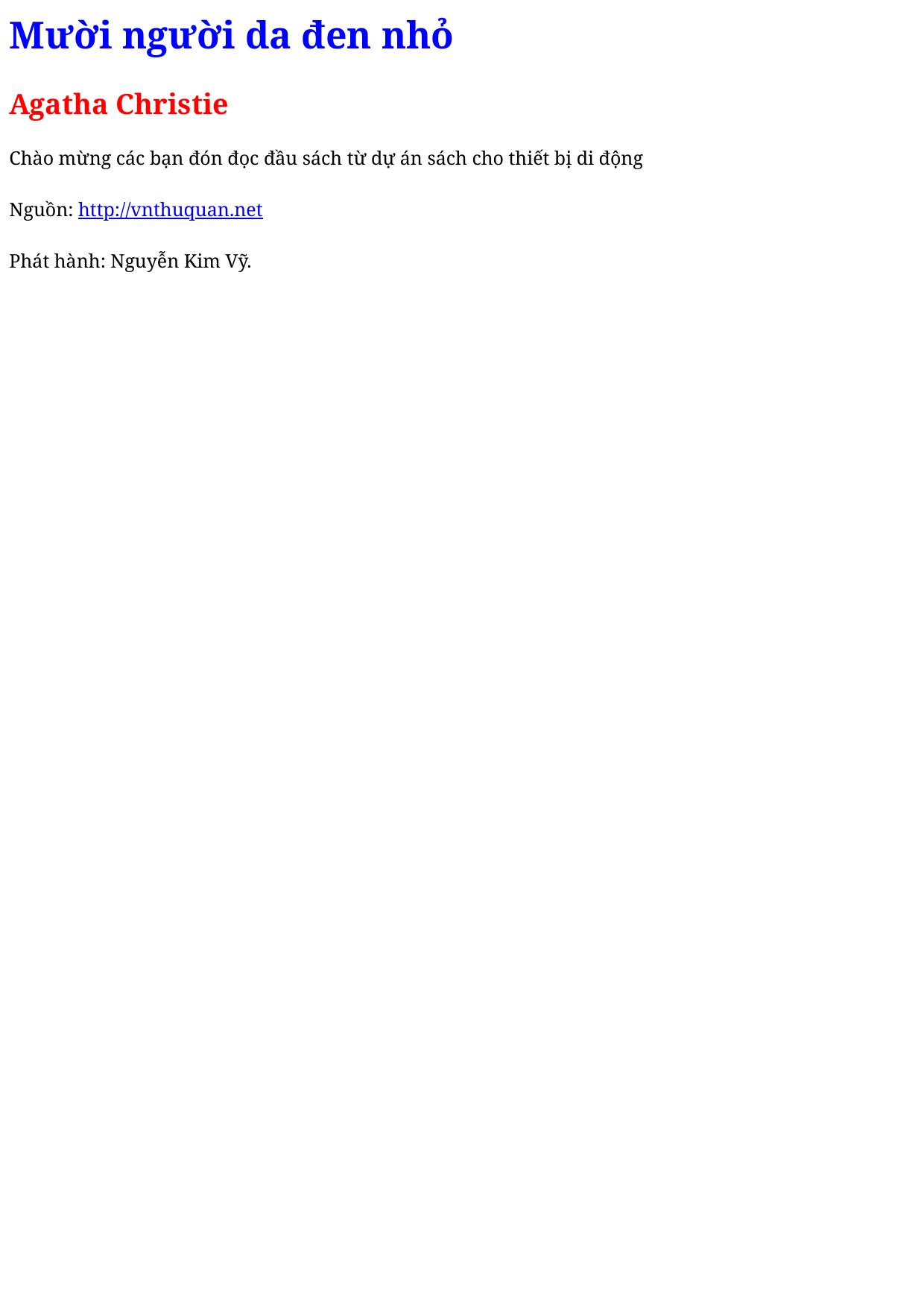 Mười người da đen nhỏ