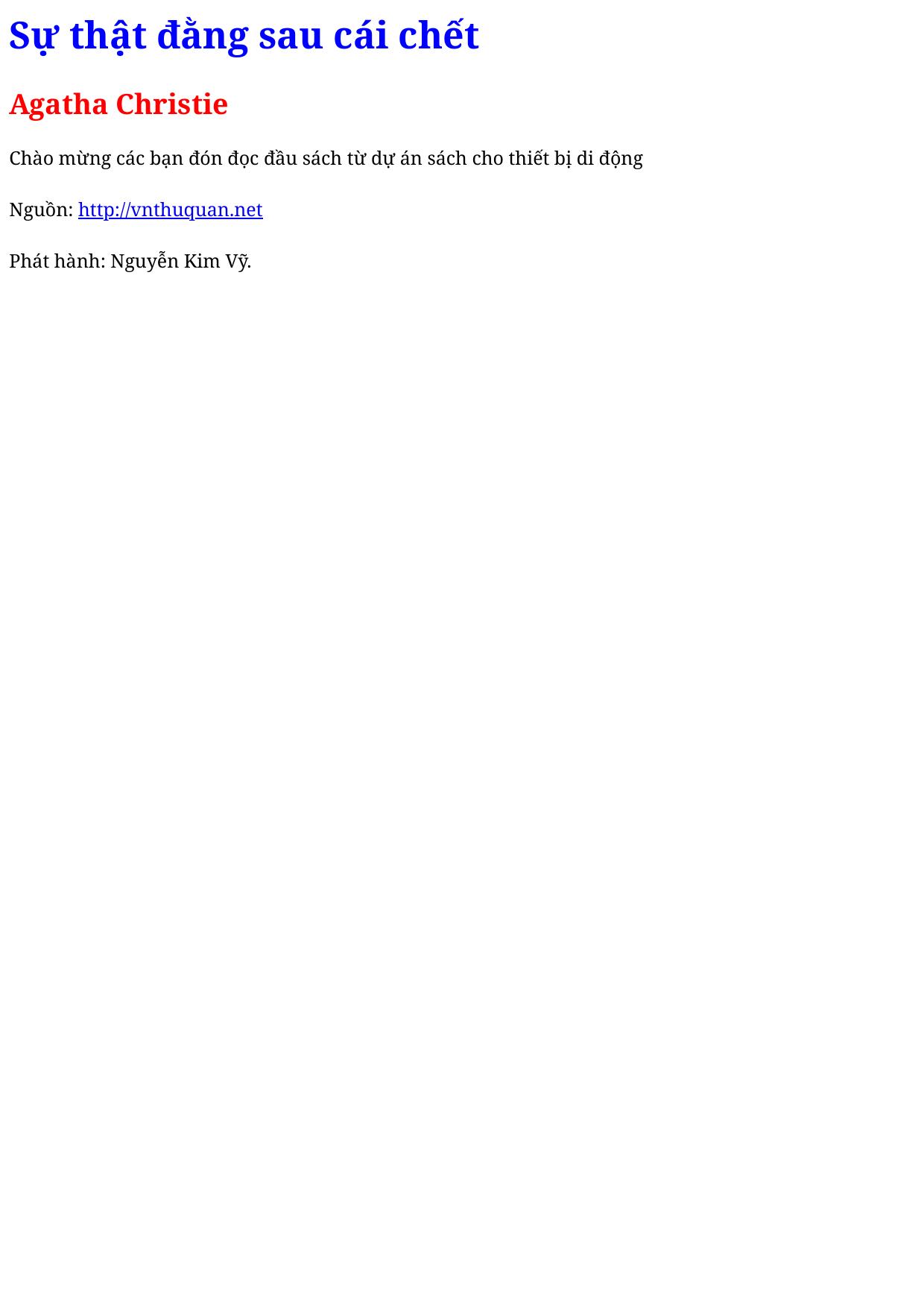 Sự thật đằng sau cái chết