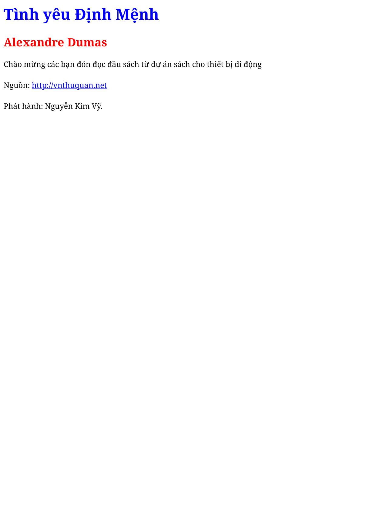 Tình yêu Định Mệnh