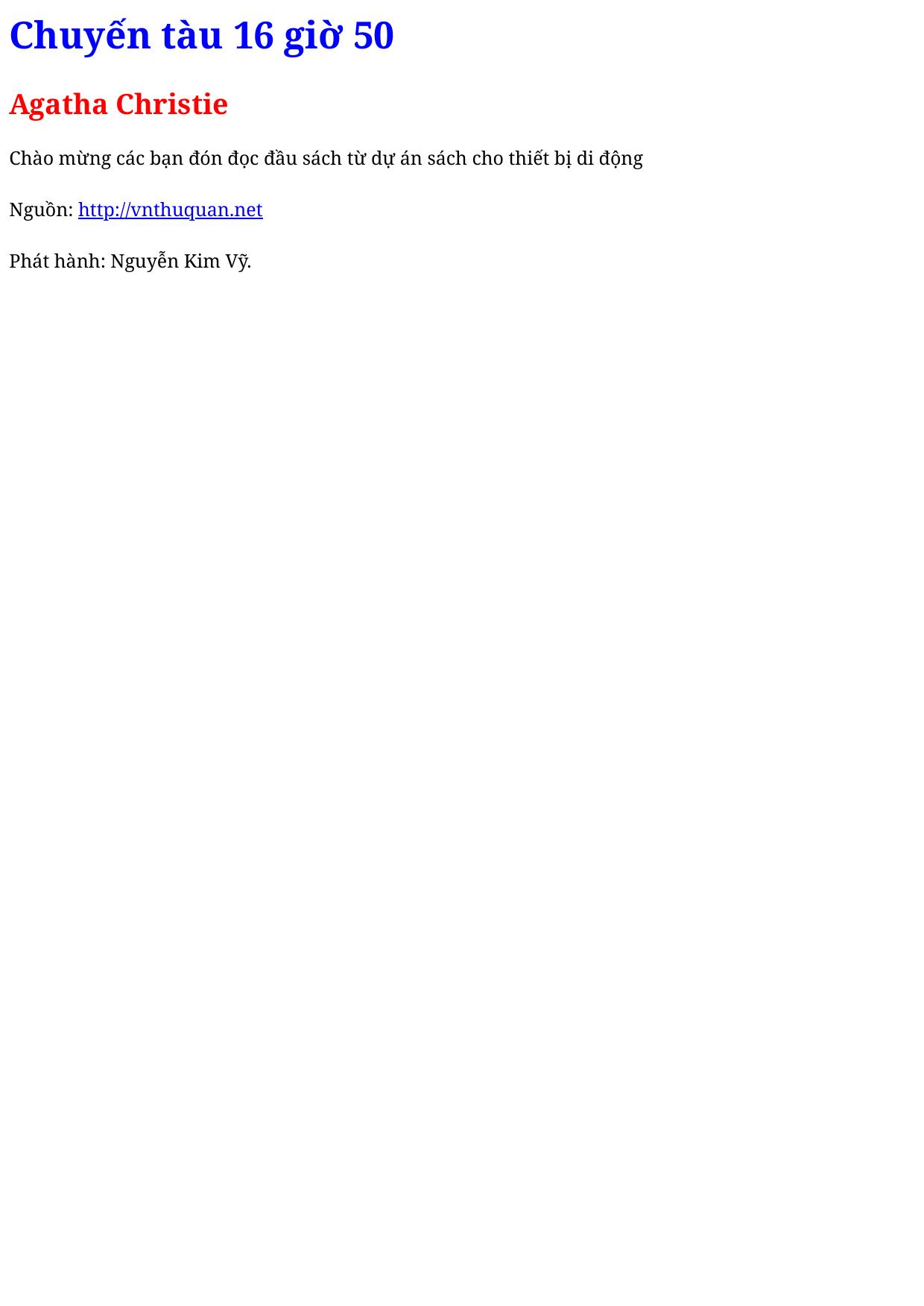 Chuyến tàu 16 giờ 50