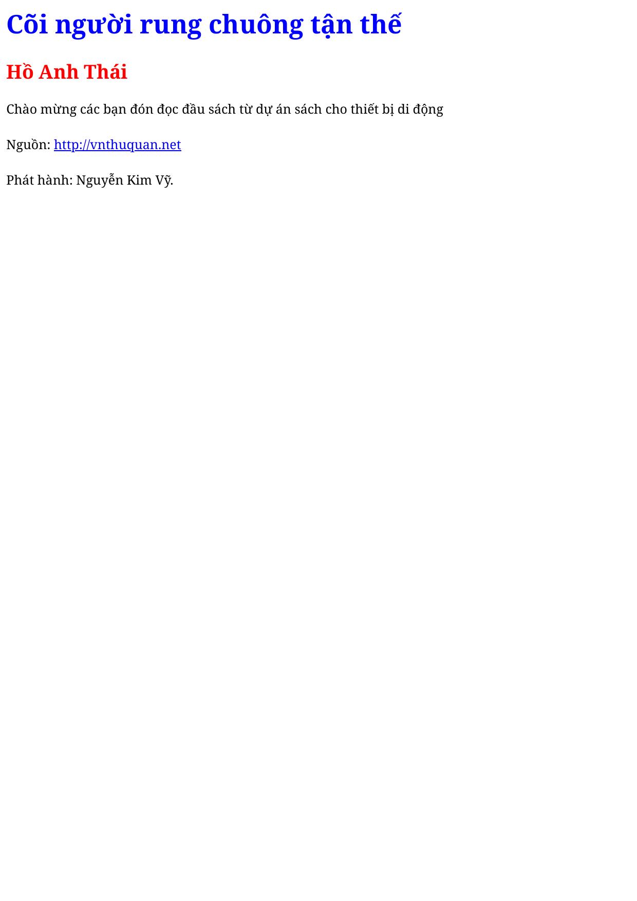 Cõi người rung chuông tận thế